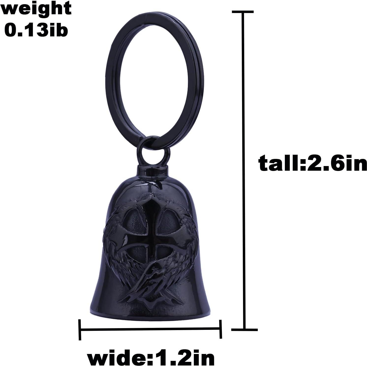 Campana de Motocicleta TEWAFOS Bell01 Acero Inoxidable Negra