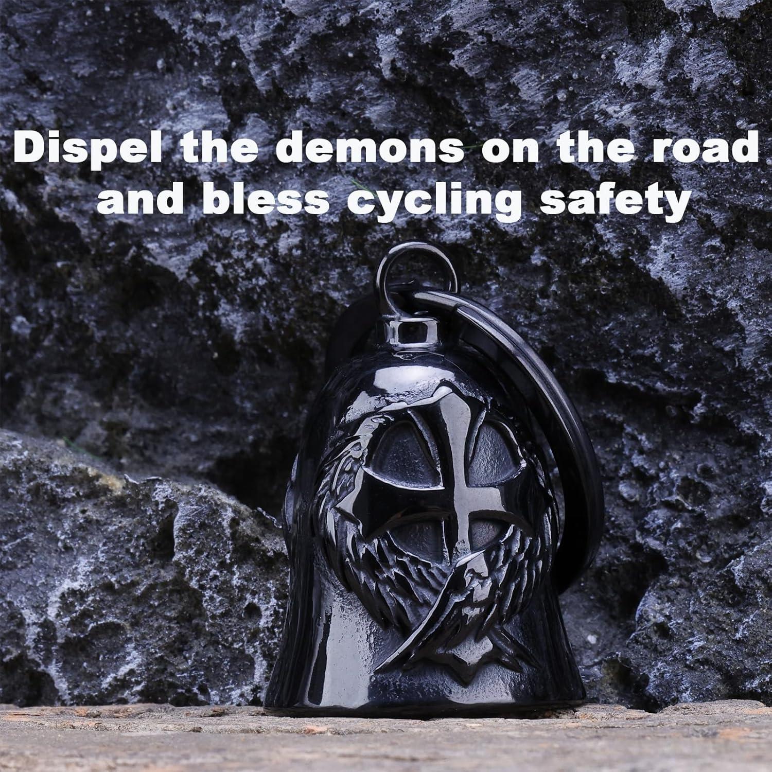 Campana de Motocicleta TEWAFOS Bell01 Acero Inoxidable Negra