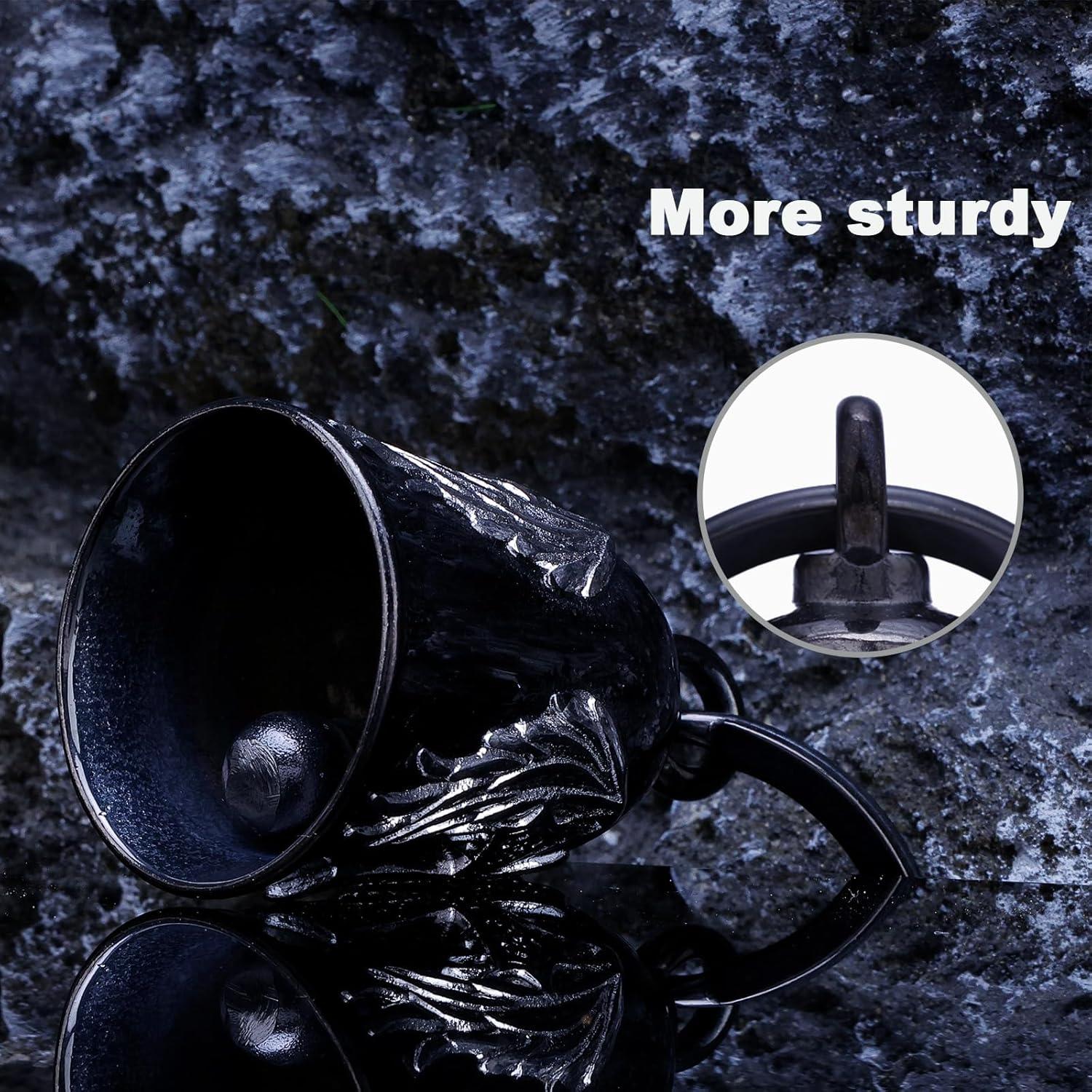 Campana de Motocicleta TEWAFOS Cruz Alada Negra Plateada