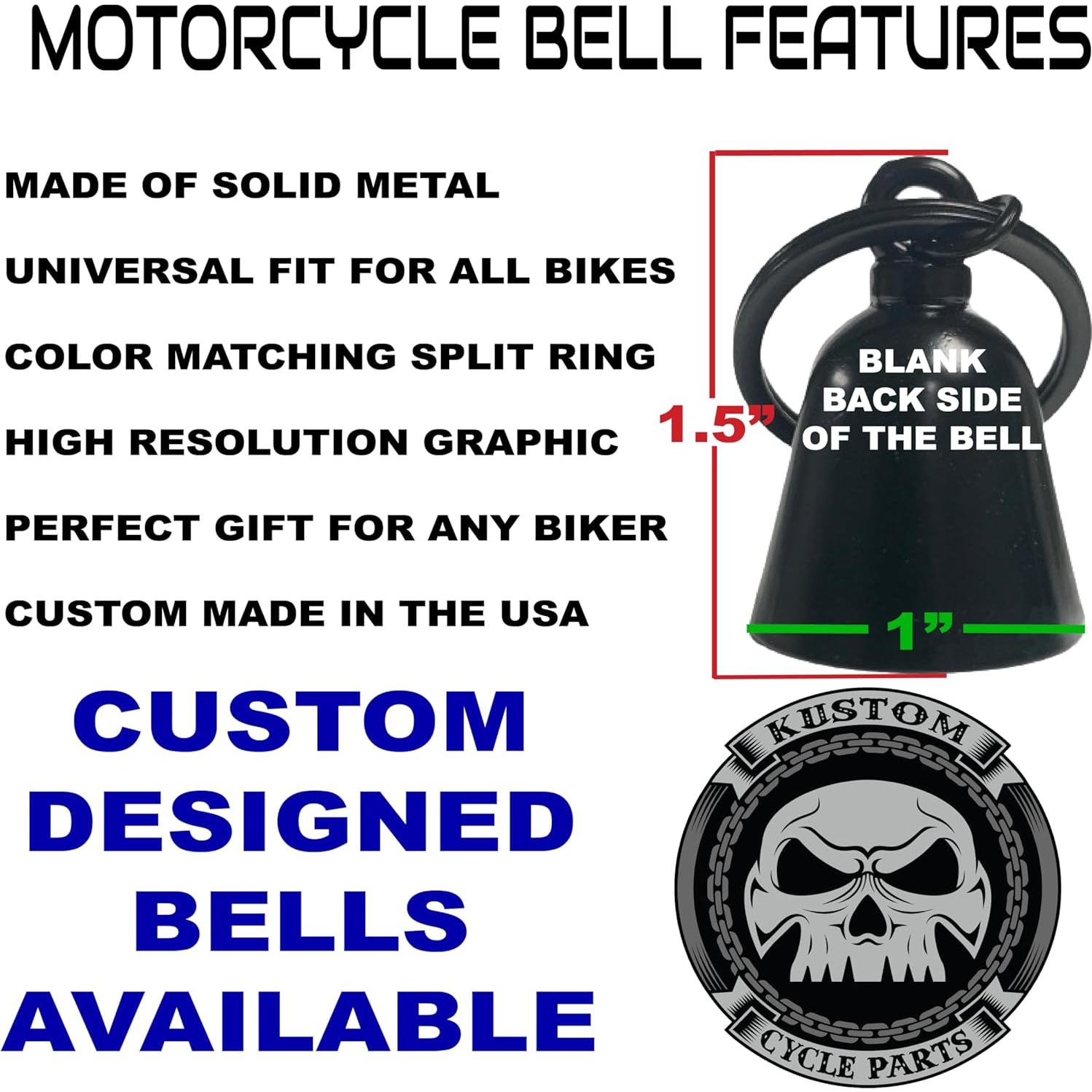 Campana de Guardia Biker Kustom Cycle Parts Negra 1.9x3.8cm