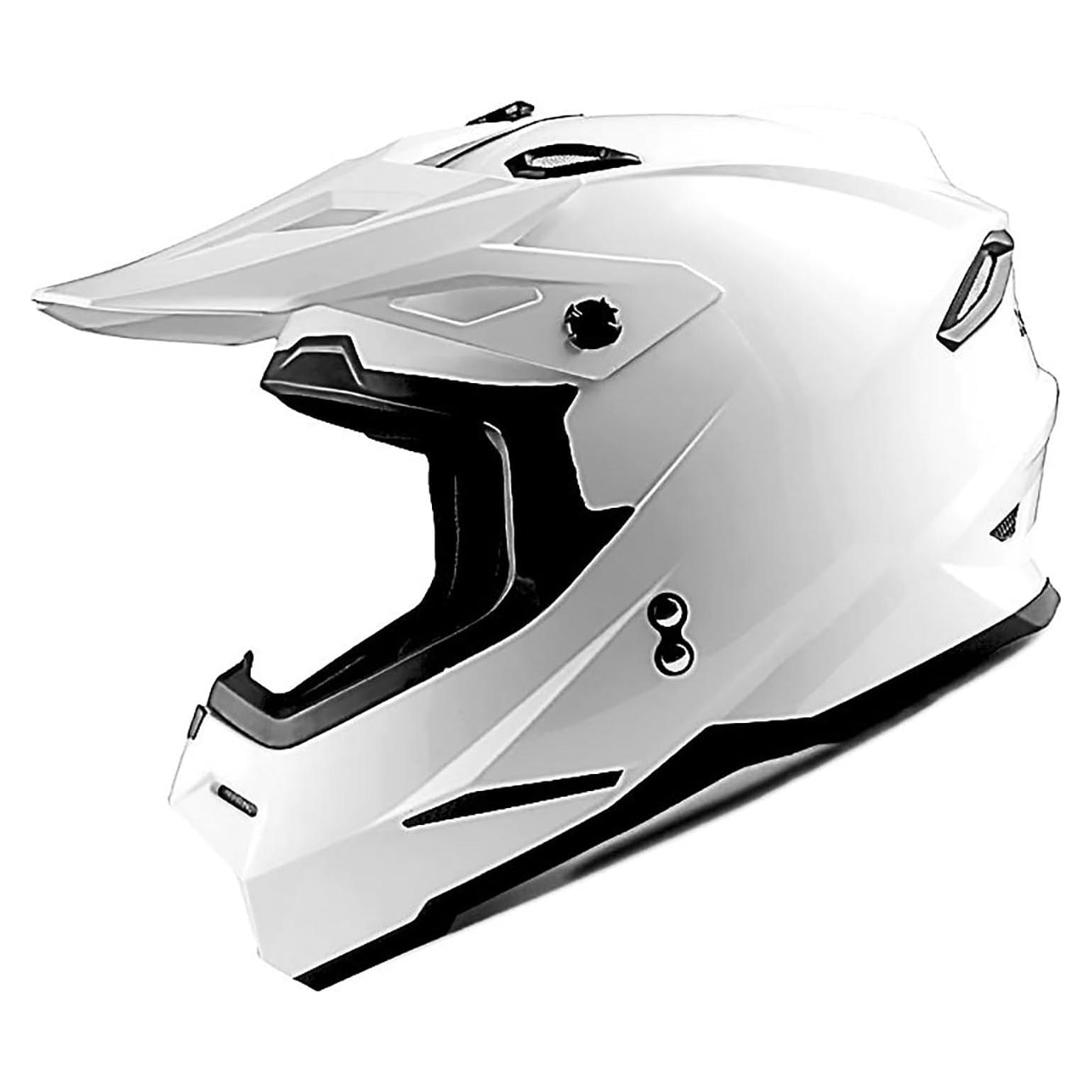 Casco de Motocross 1Storm HF801 Blanco Brillante S 53-54 CM
