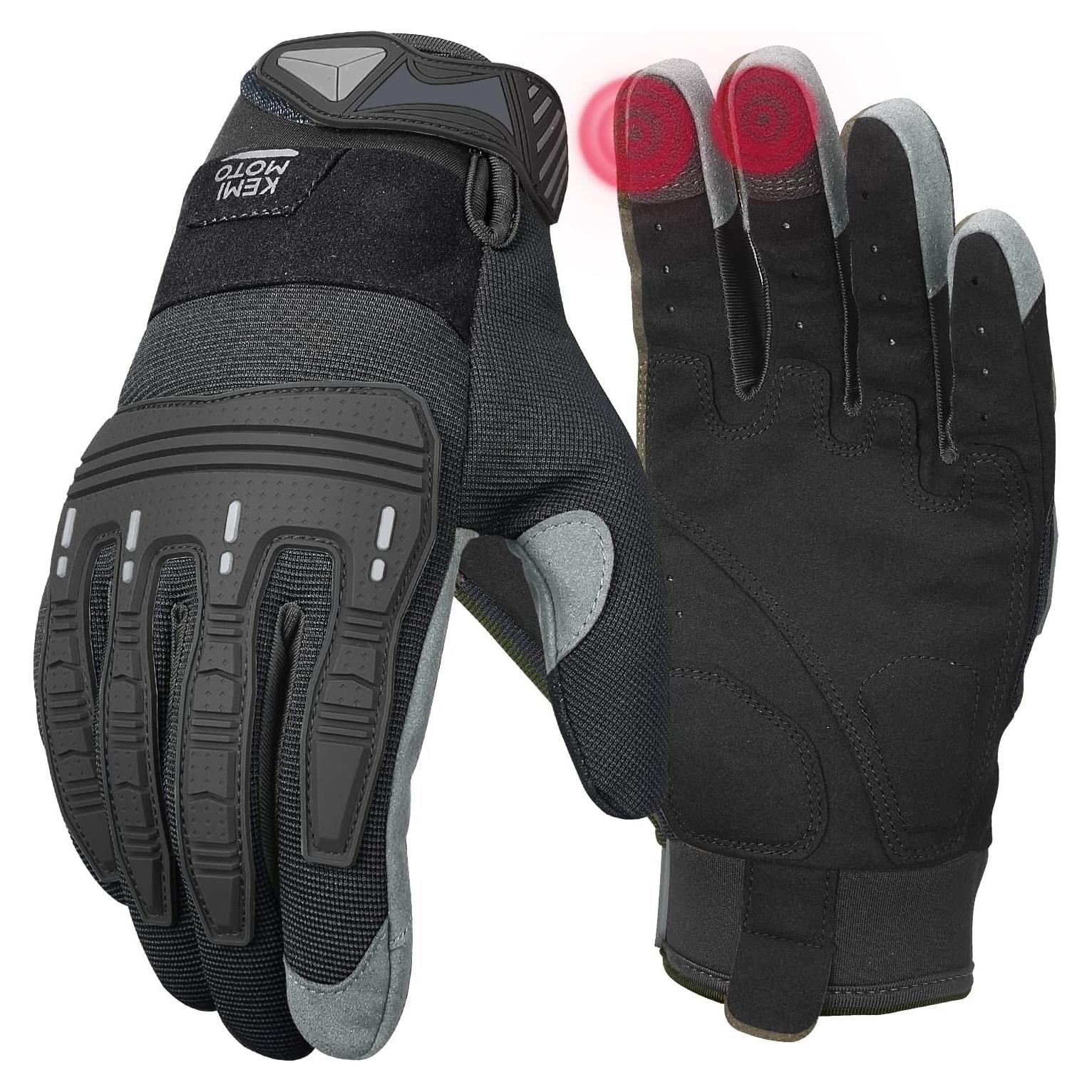 Guantes Tácticos KEMIMOTO para Motocicleta con Protección Goma