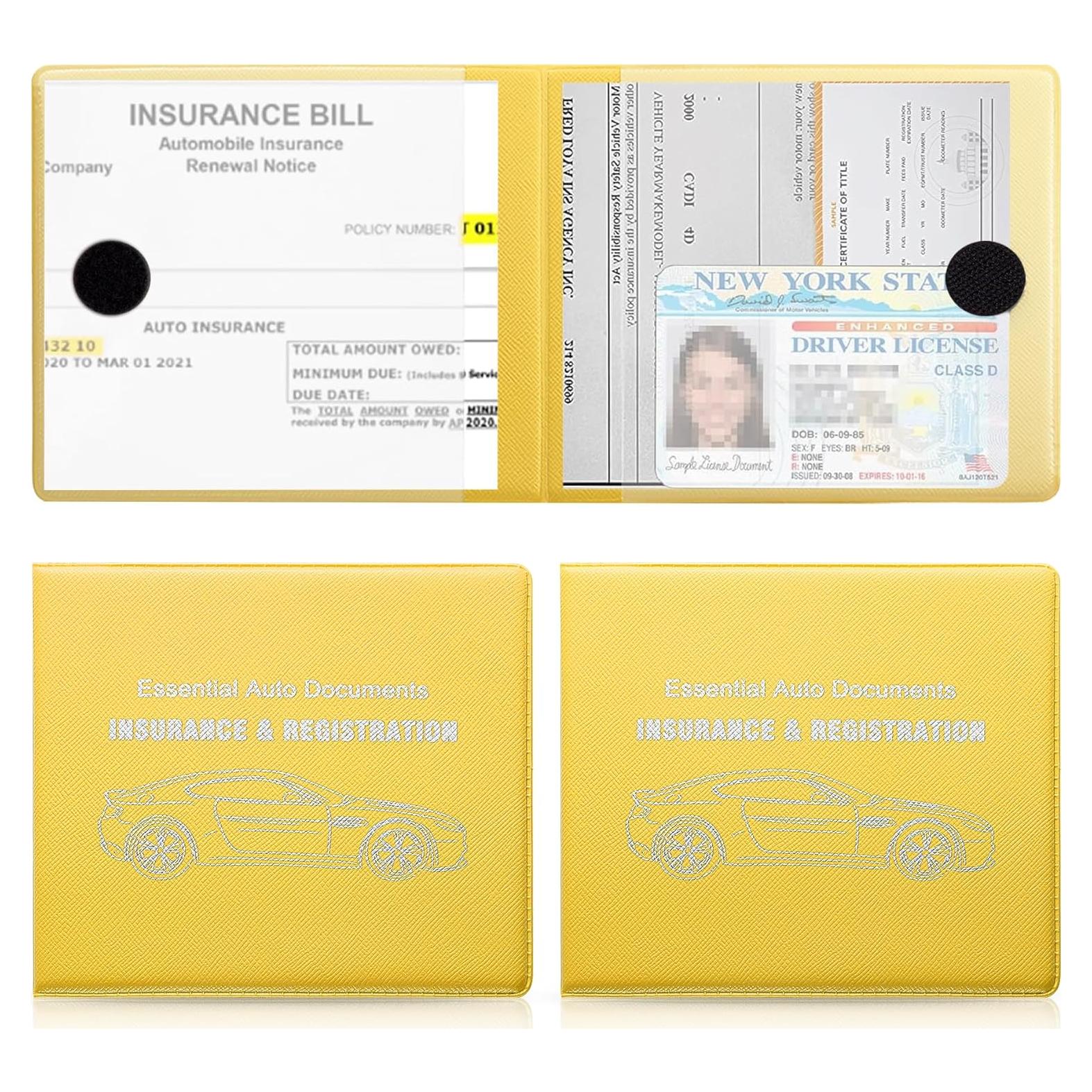 Organizador de Auto UYYE 2-Pack Amarillo Impermeable