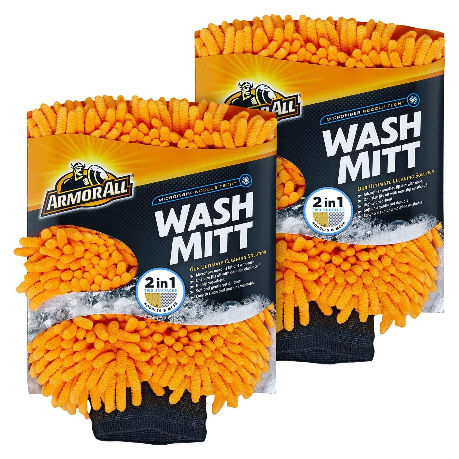 Mitón de Lavado de Autos Armor All Microfibra - Paquete de 2