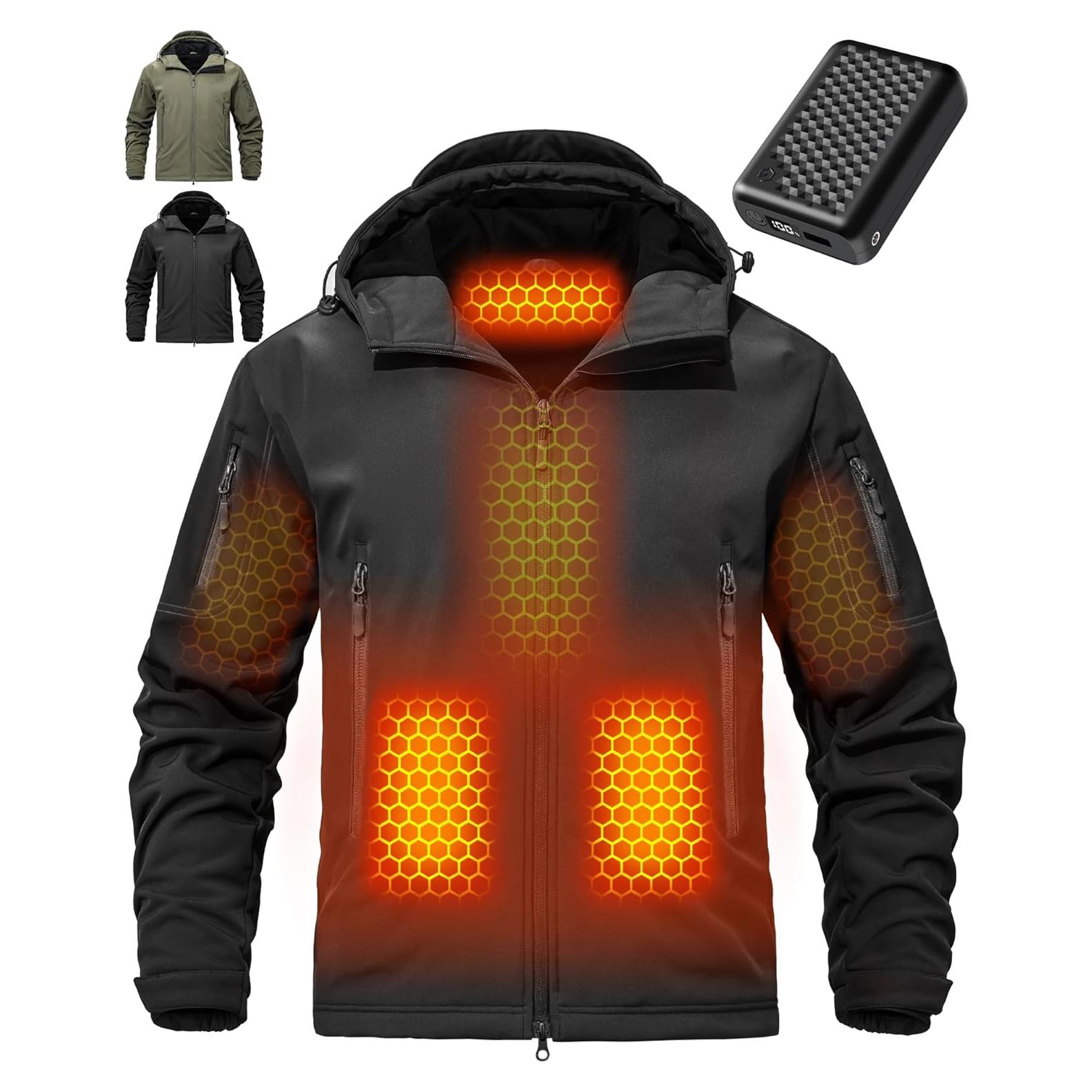 Chaqueta Calentada de Grafeno Wulcea para Hombres 12V 18400mAh