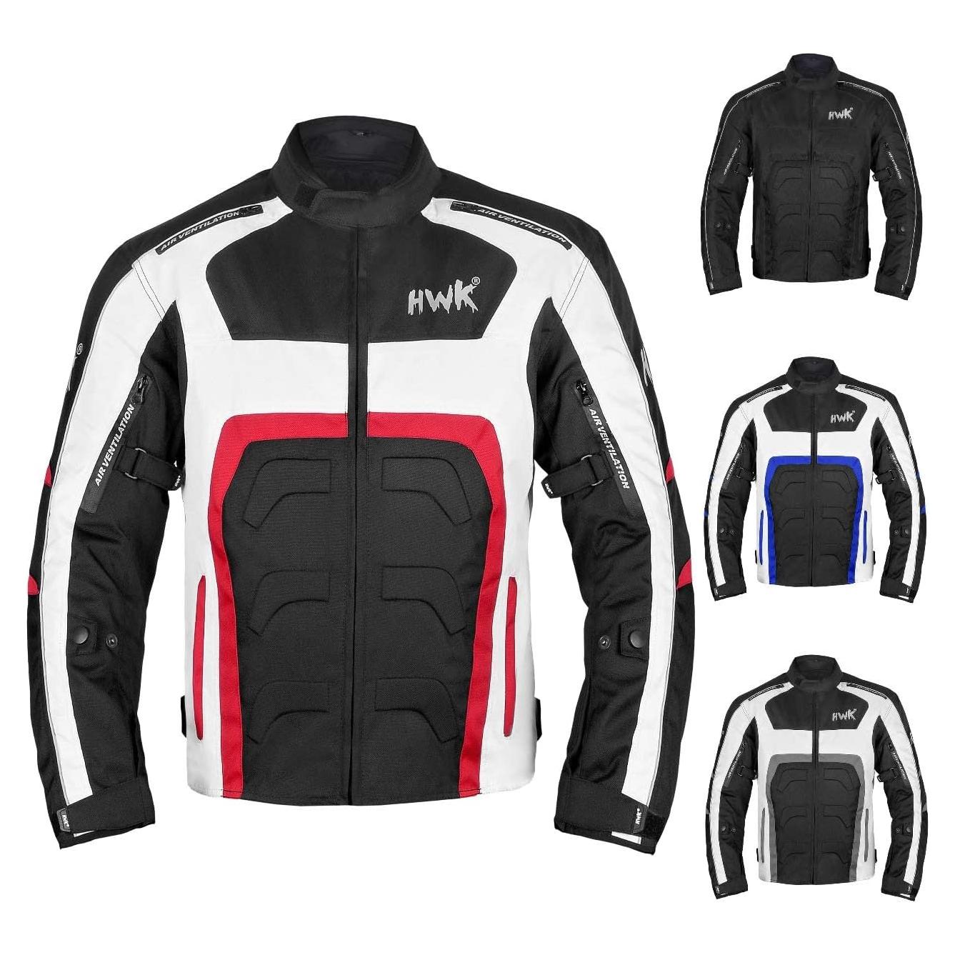 Chaqueta de Motocicleta HWK Spyder Cordura 600D Roja Mediana
