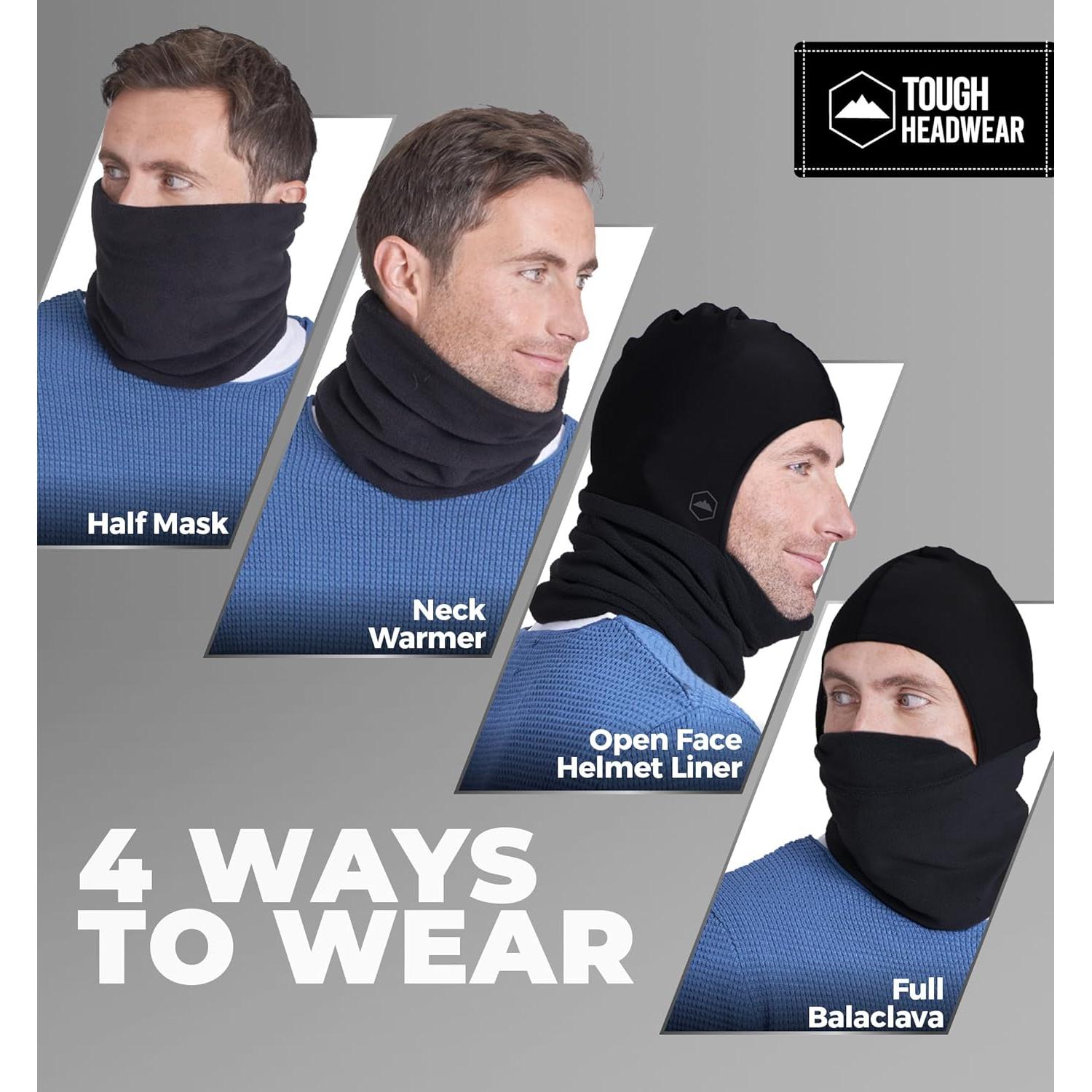 Calentador de Cuello Balaclava Tough - Forro Polar Negro