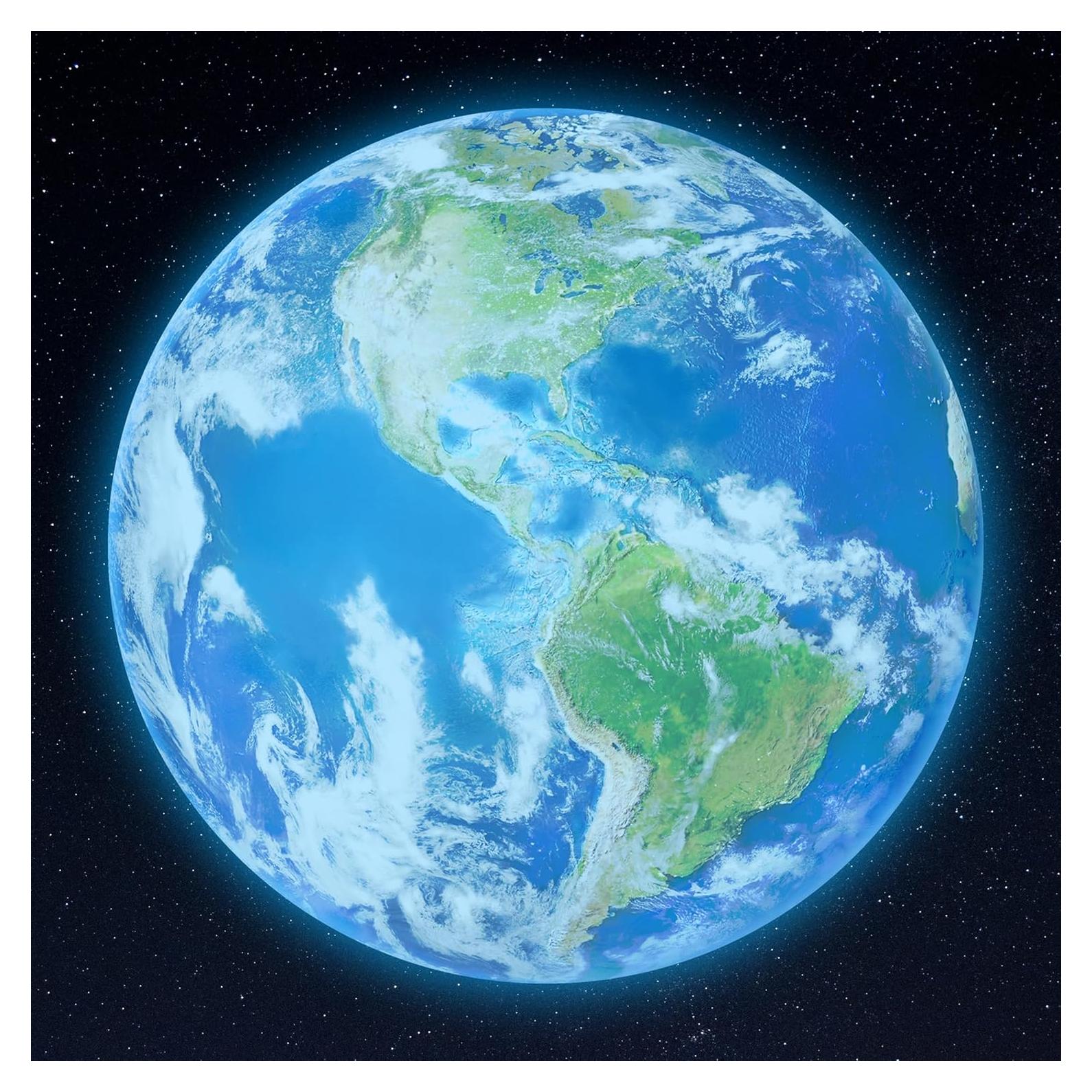 Calcomanía Luminiscente Tierra Azul Robmoda 20.32 cm