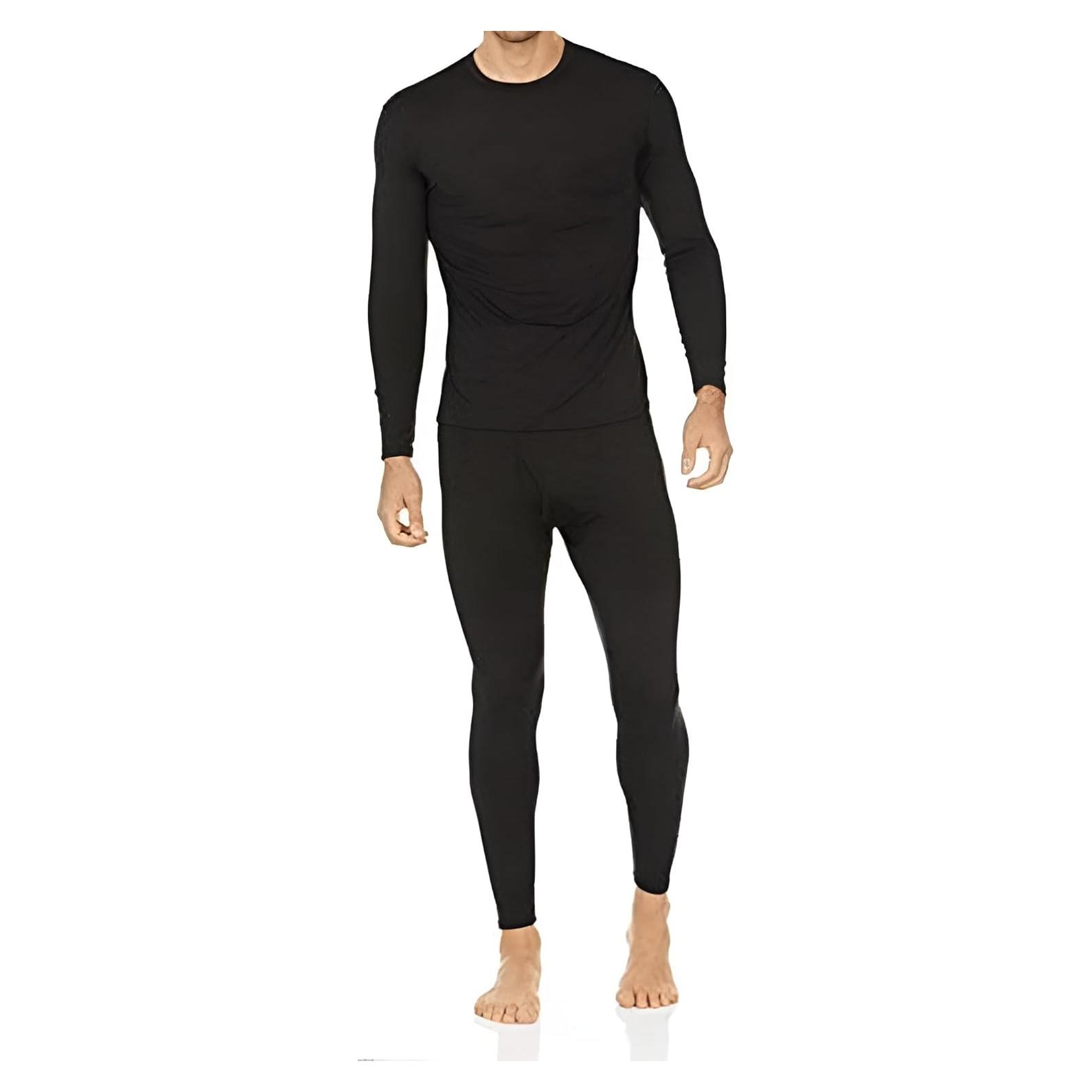 Conjunto Térmico para Hombres Thermajohn XL Negro - Forro Polar