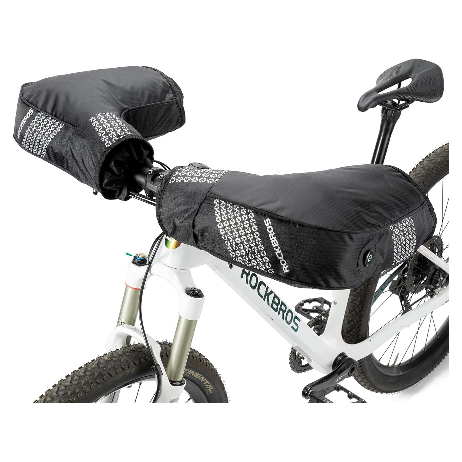 Mitones para Manillar ROCKBROS Térmicos para Ciclismo Negro