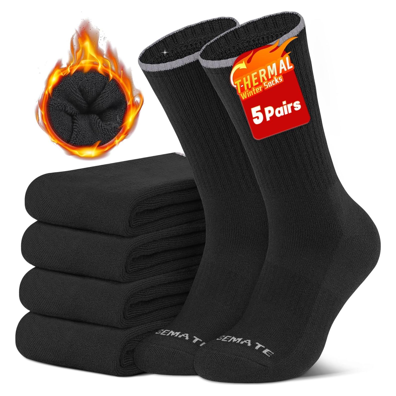 Calcetines Térmicos Crew CLOSEMATE para Hombres 5 Pares