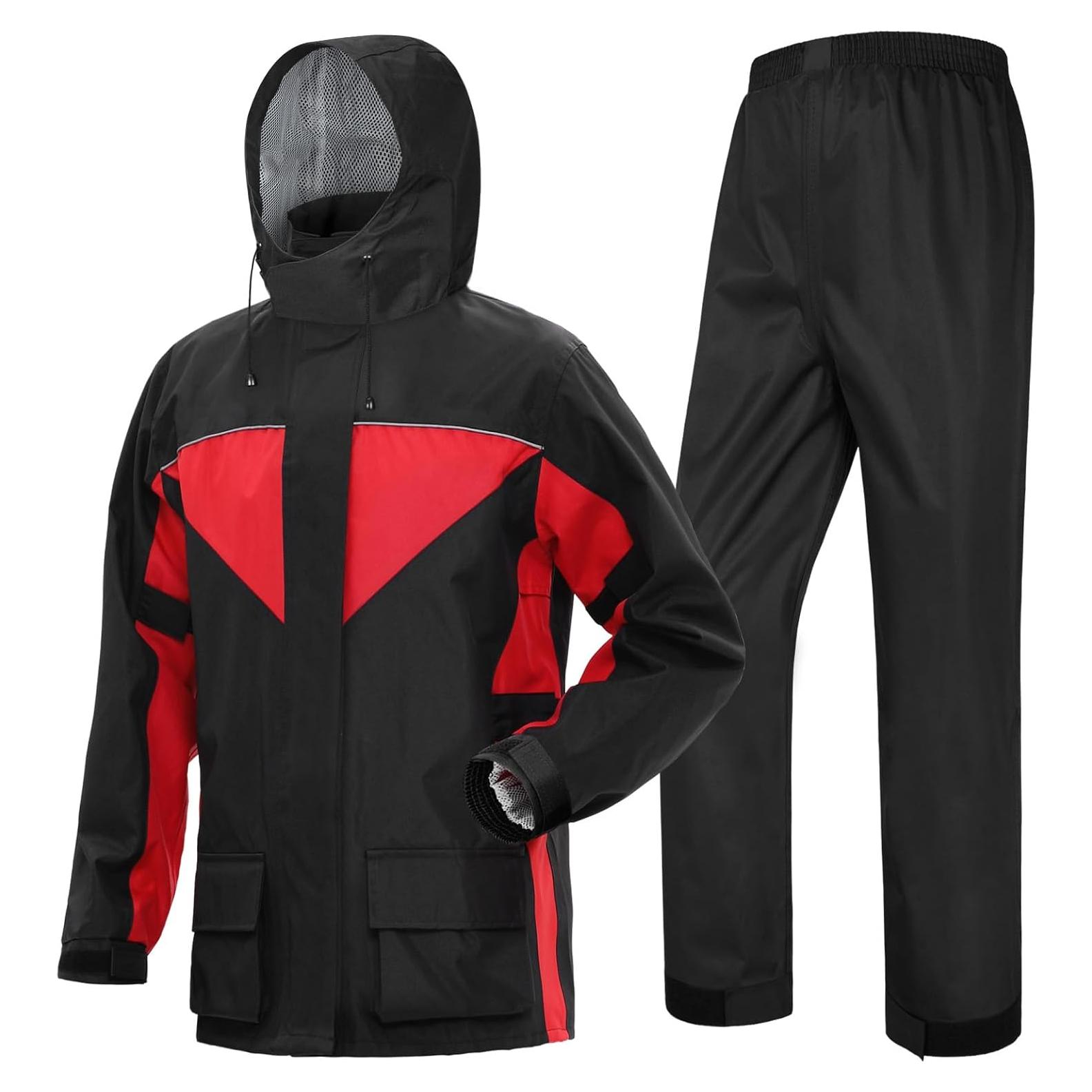 Traje de Lluvia iCreek CZ-502 Unisex Impermeable Rojo