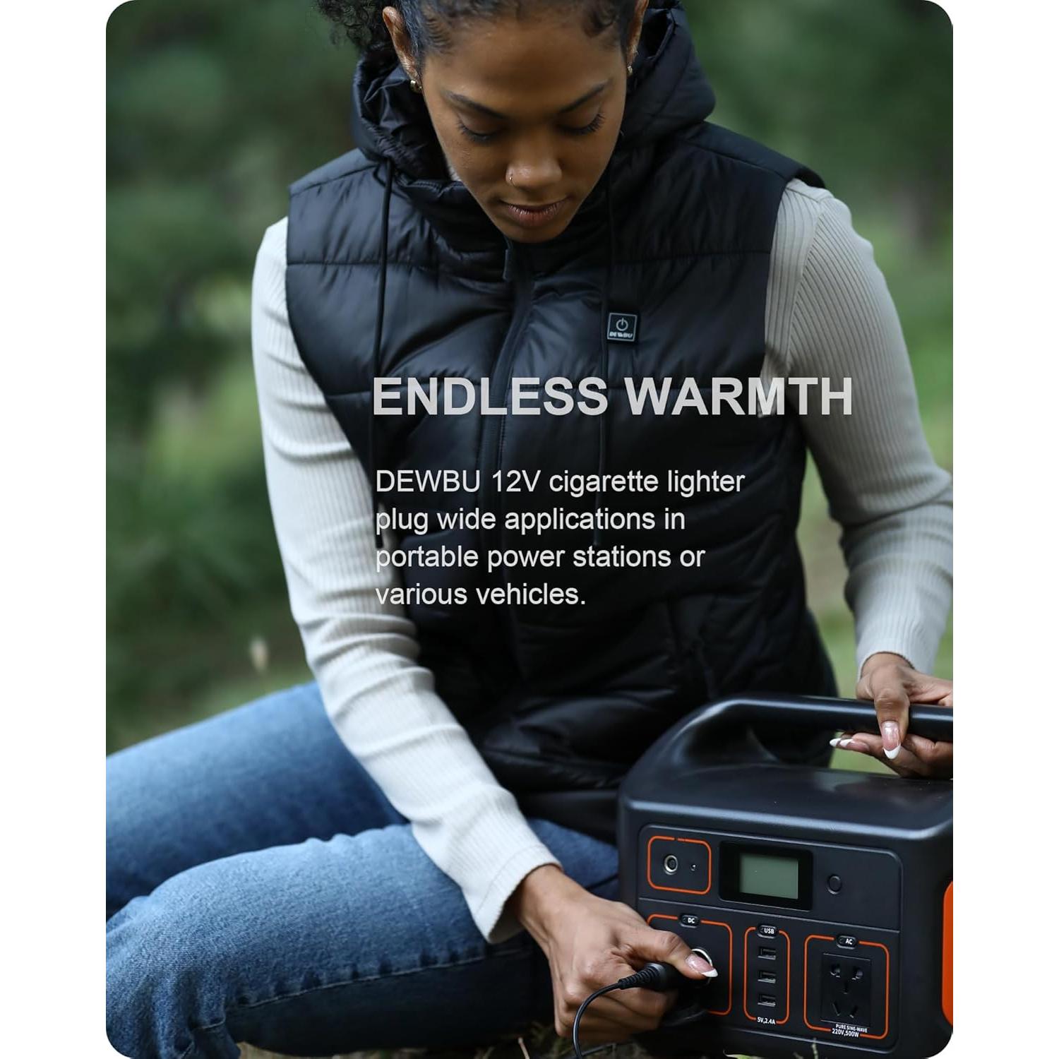 Cable de Conexión 1.5m DEWBU para Chaquetas Calefaccionadas 12V