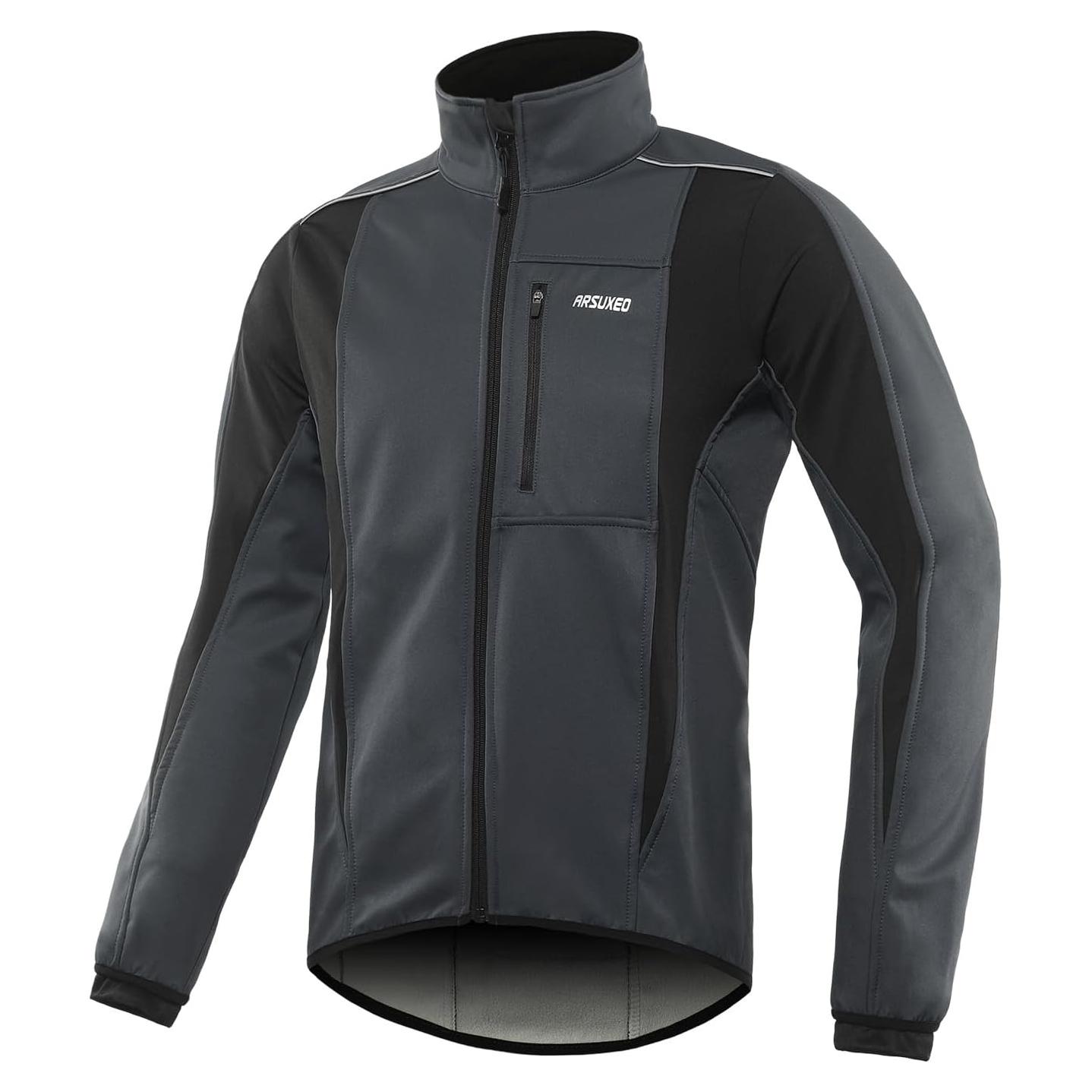 Chaqueta Térmica Softshell Invierno Ciclismo ARSUXEO XX-Large Gris