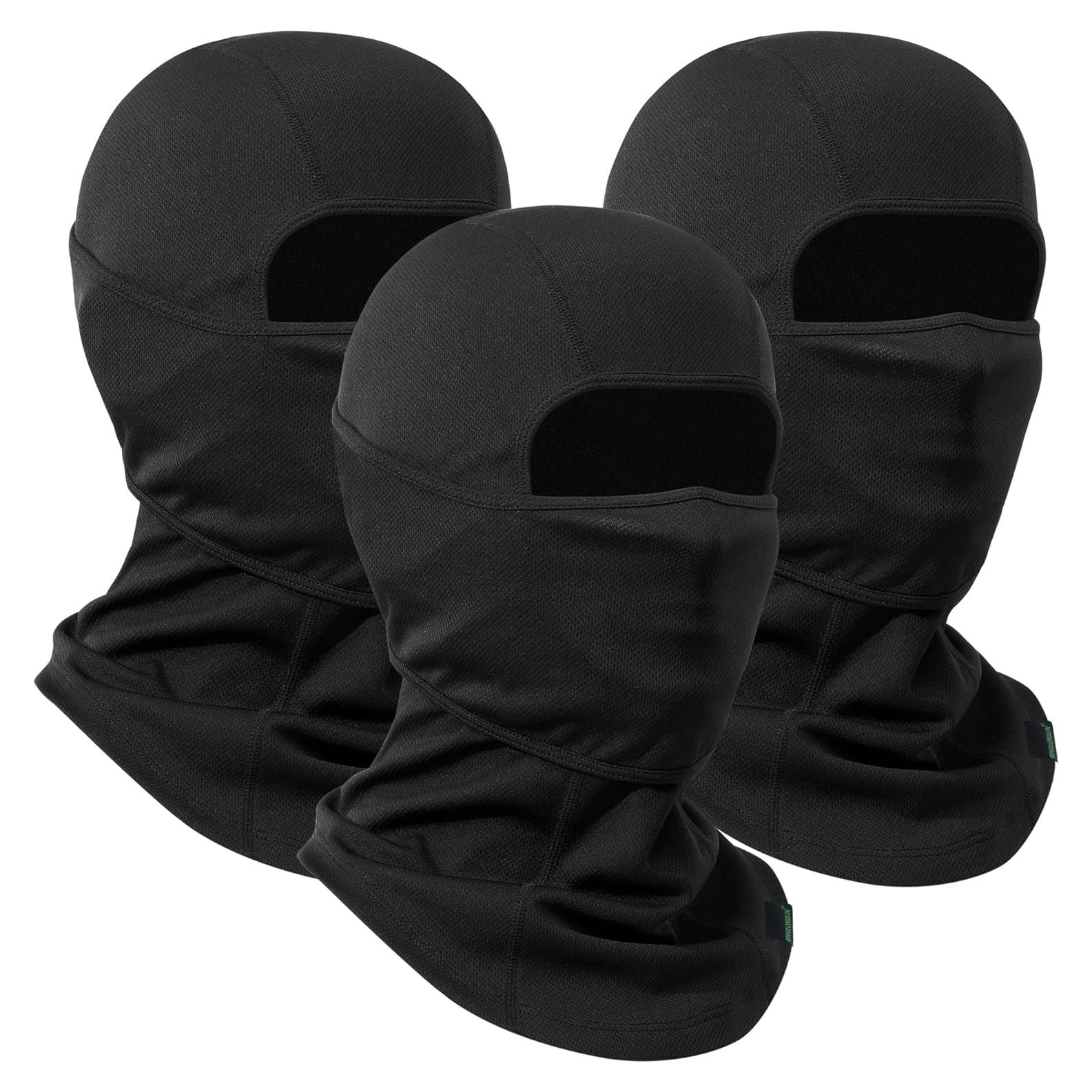 Máscara Balaclava de Esquí Shiesty 3 Piezas Unisex Negra