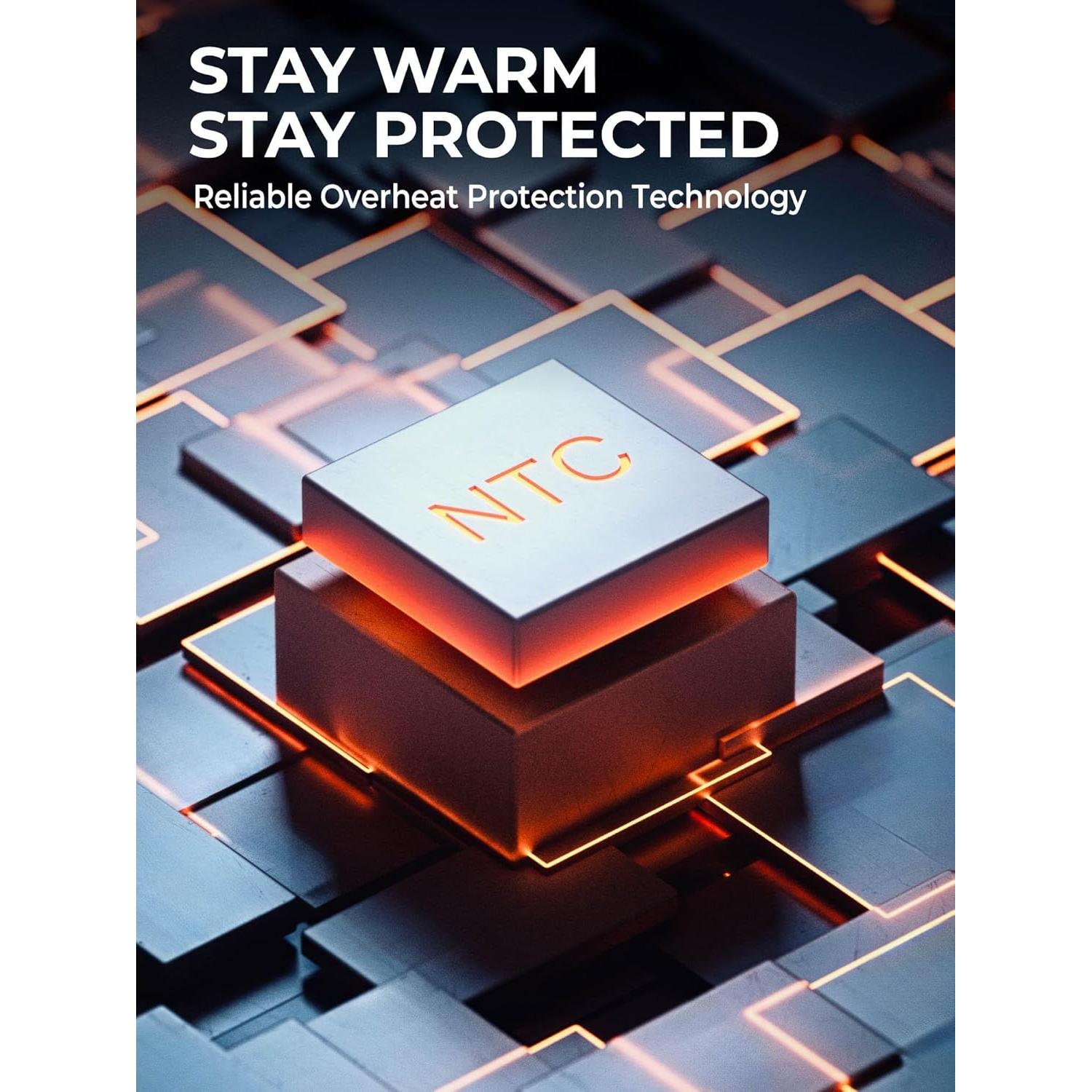 Calcetines Calentados Eléctricos ORORO Mediano Negro con Batería