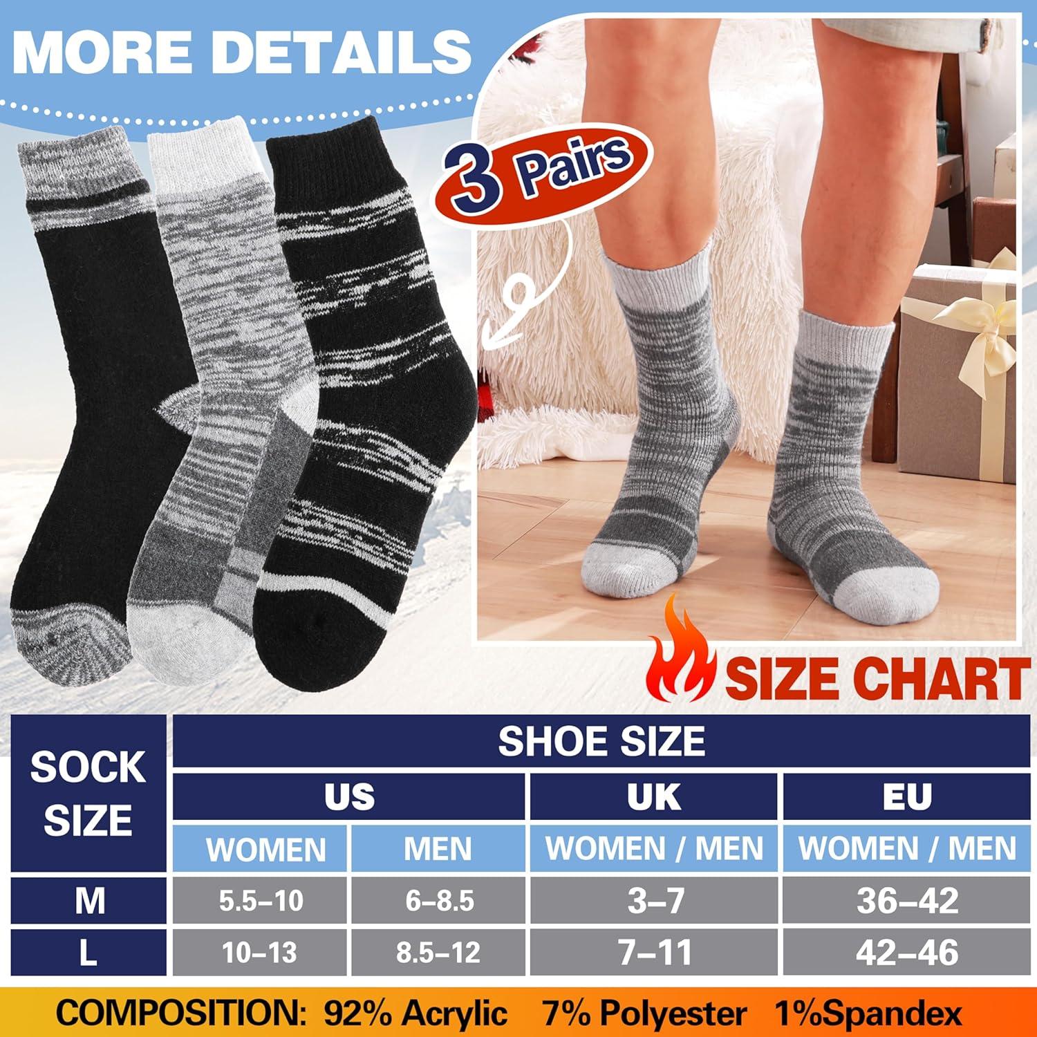 Calcetines Térmicos Anlisim 3 Pares Unisex Extra Gruesos