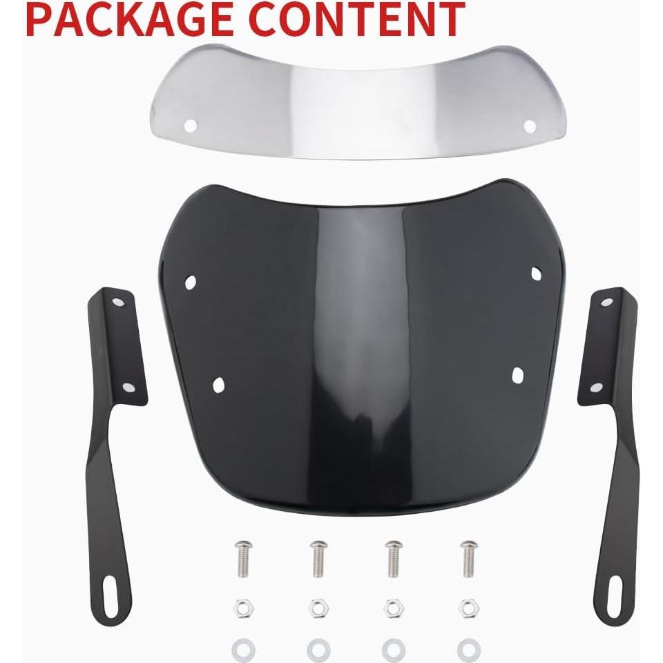 Deflector de Viento Universal KICRY para Motocicleta 24x19cm