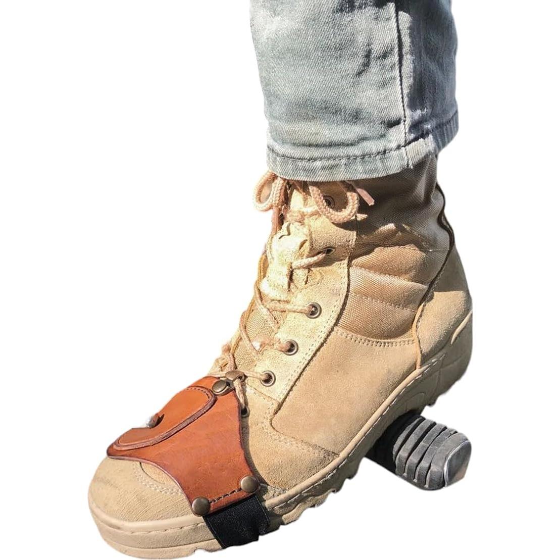 Cubierta Protectora de Botas para Motocicleta Cuero Marrón