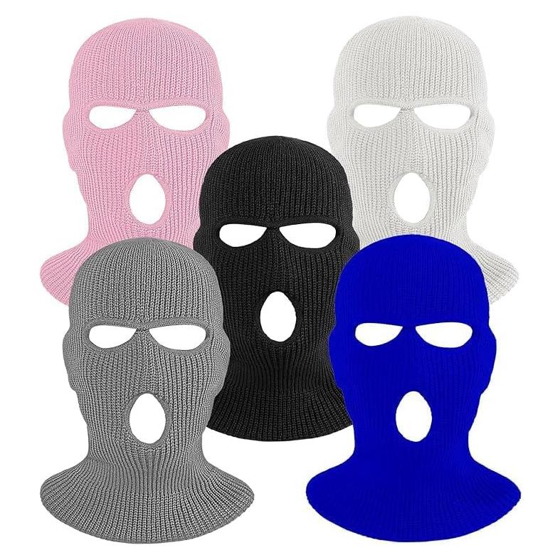 Máscara de Invierno Tejida Balaclava Gris para Adultos