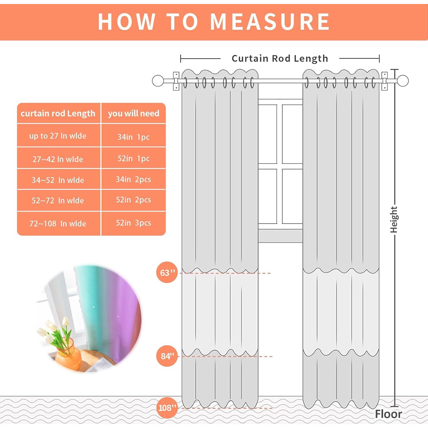 Cortina Opaca XiDi Arcoíris para Niñas 34x72 Rosa Verde