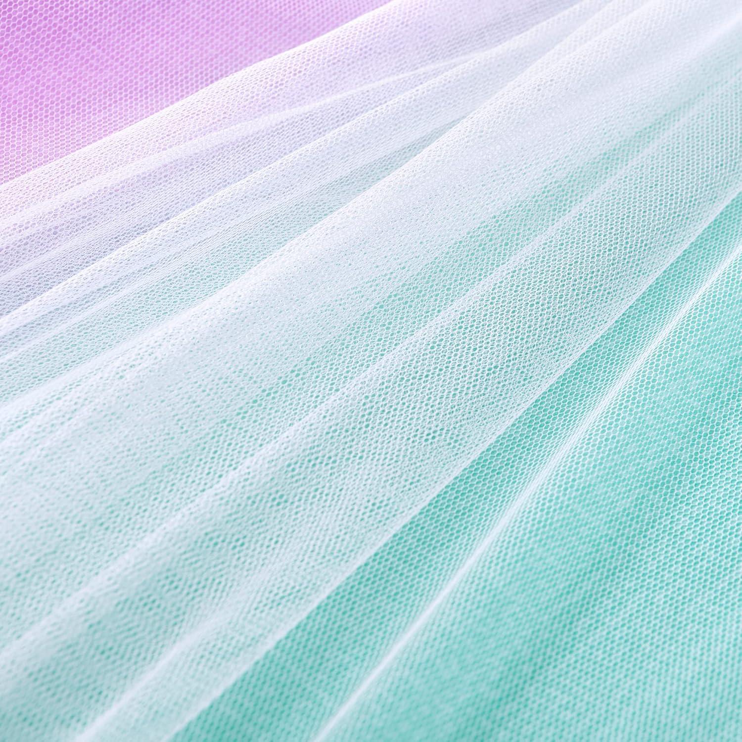 Cortina Opaca XiDi Arcoíris para Niñas 34x72 Rosa Verde