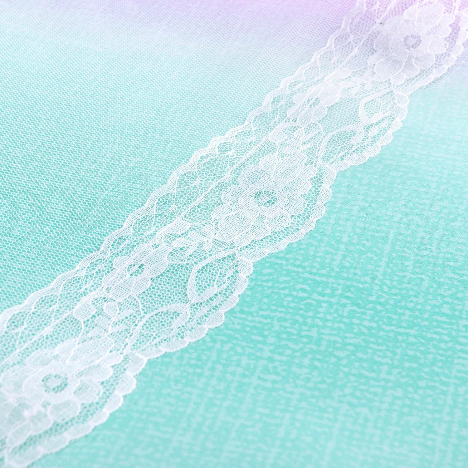 Cortina Opaca XiDi Arcoíris para Niñas 34x72 Rosa Verde