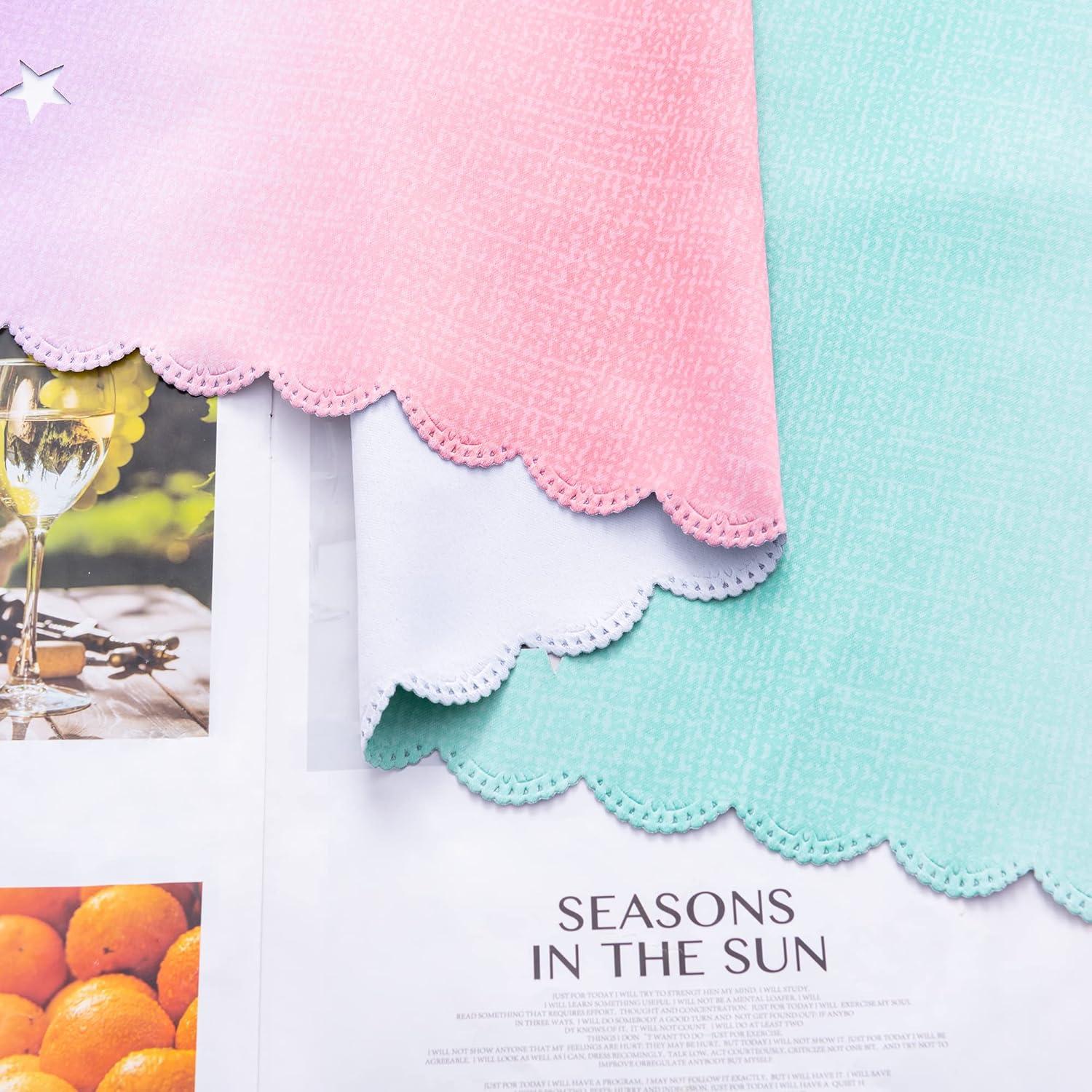 Cortina Opaca XiDi Arcoíris para Niñas 34x72 Rosa Verde