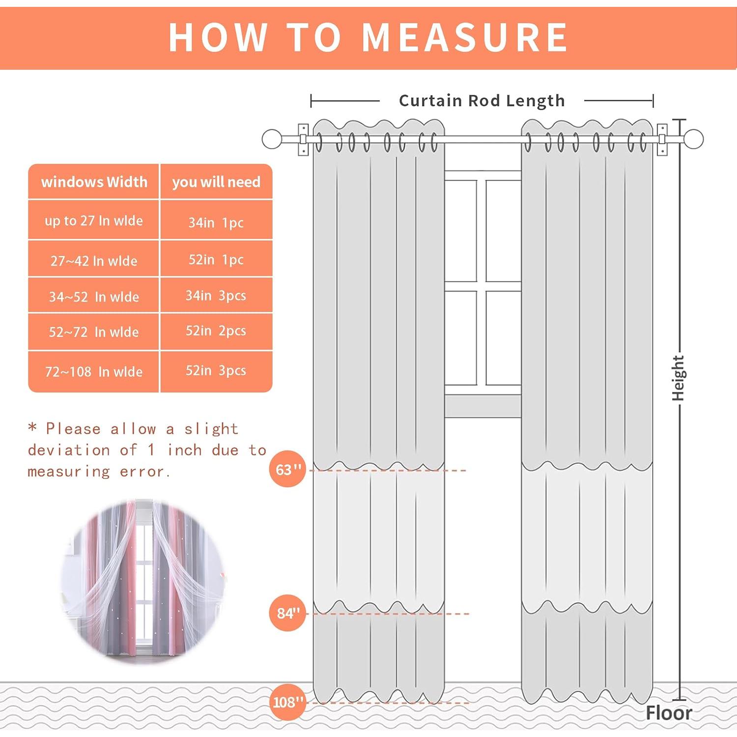 Cortina Opaca XiDi Arcoíris para Dormitorio de Niñas Rosa