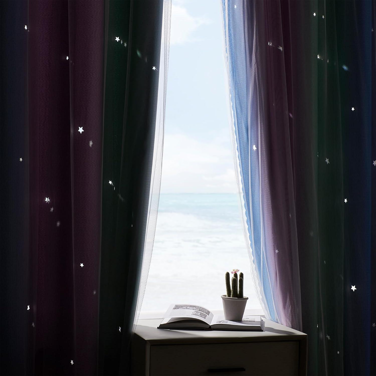 Cortina Opaca XiDi Arcoíris para Niños 86x213 cm 1 Panel