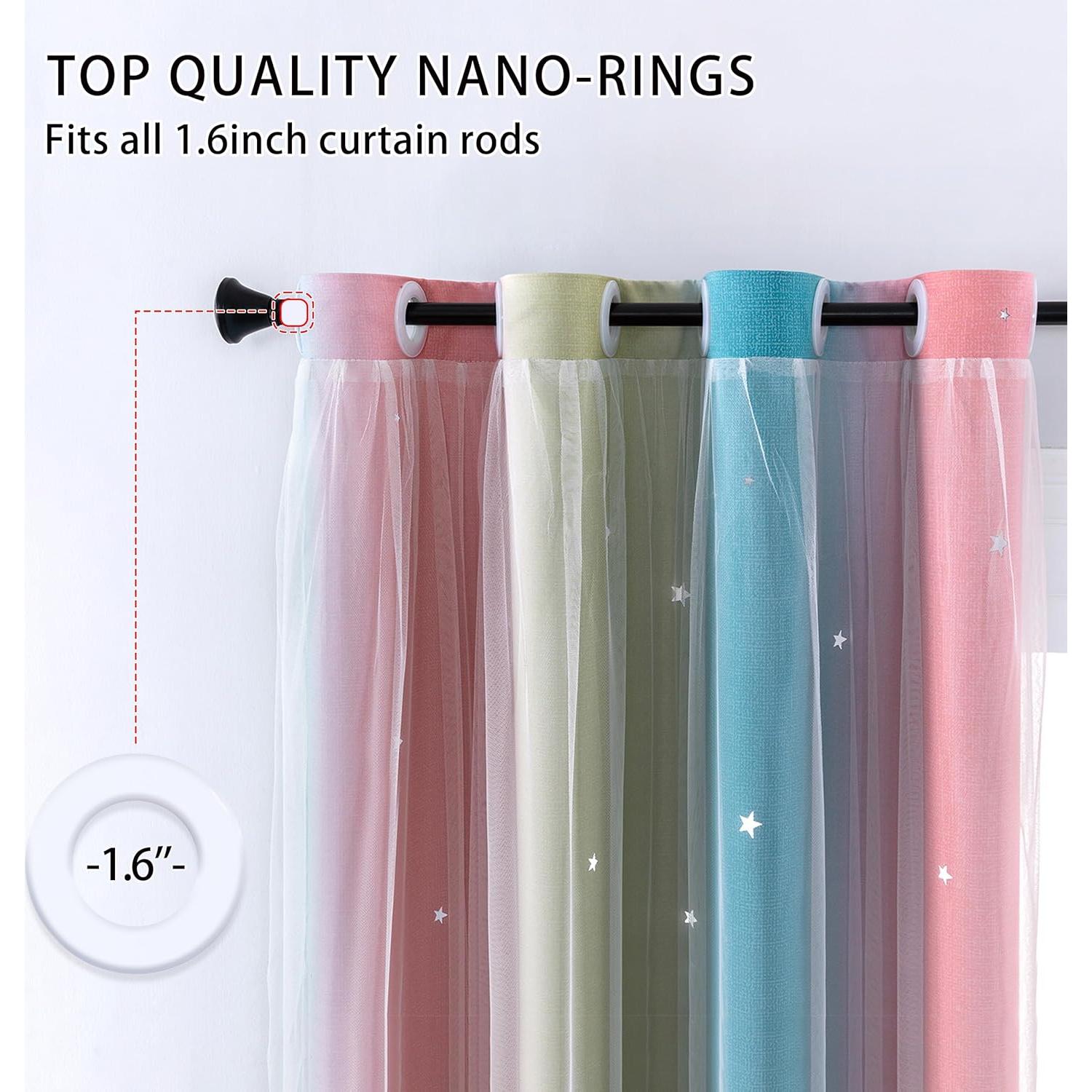 Cortina Opaca XiDi Arcoíris para Niños Rosa Azul 52x72 cm