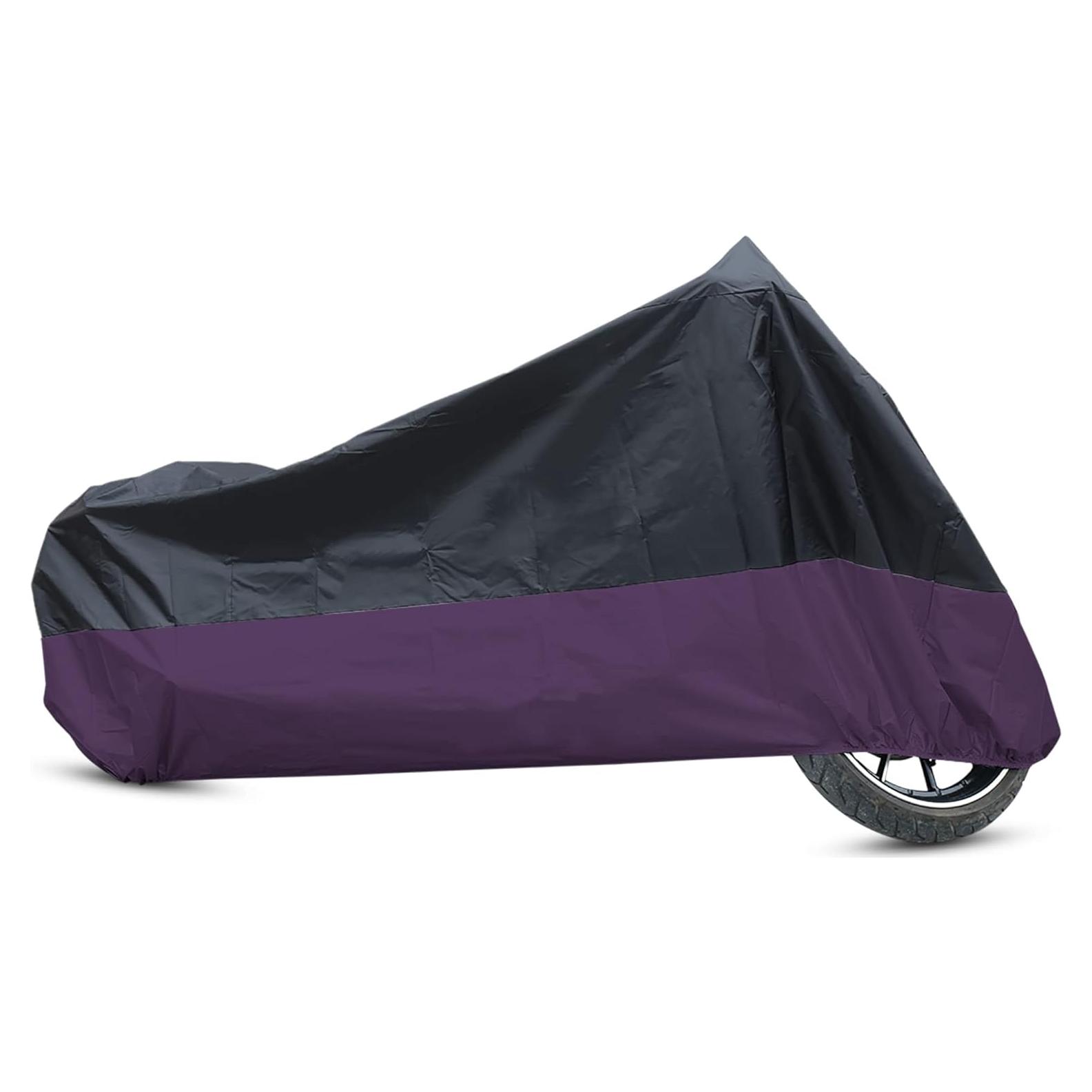 Cubierta de motocicleta impermeable uxcell XXL negra púrpura