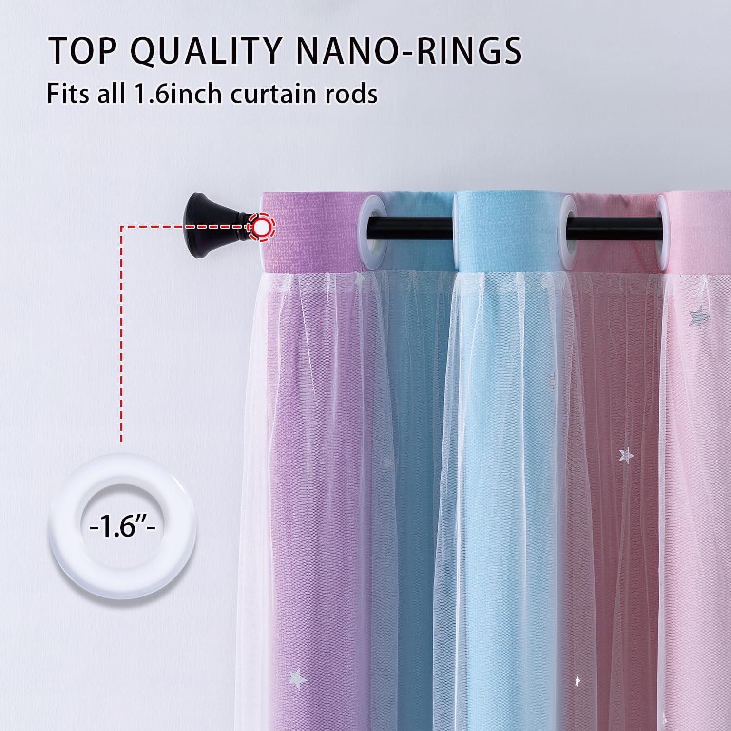 Cortinas Opacas XiDi Rosa Púrpura 52x84 para Niñas