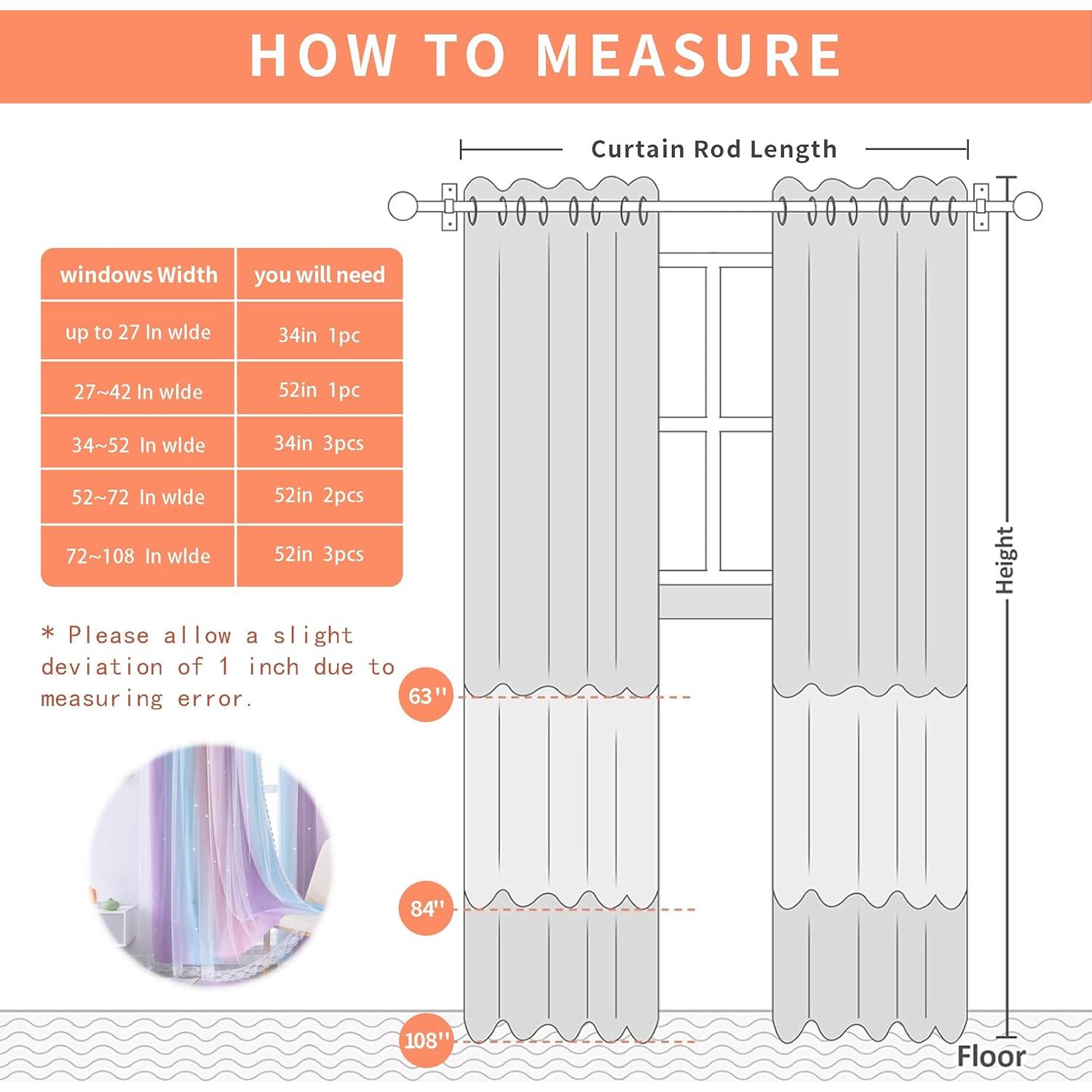 Cortinas Opacas XiDi Rosa Púrpura 52x84 para Niñas