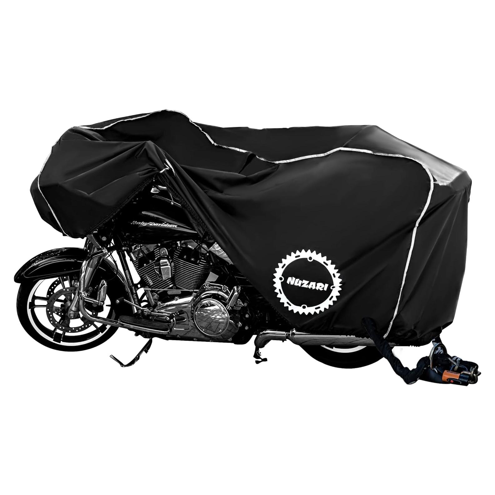 Cubierta de Motocicleta Nuzari XX-Large Impermeable Negra