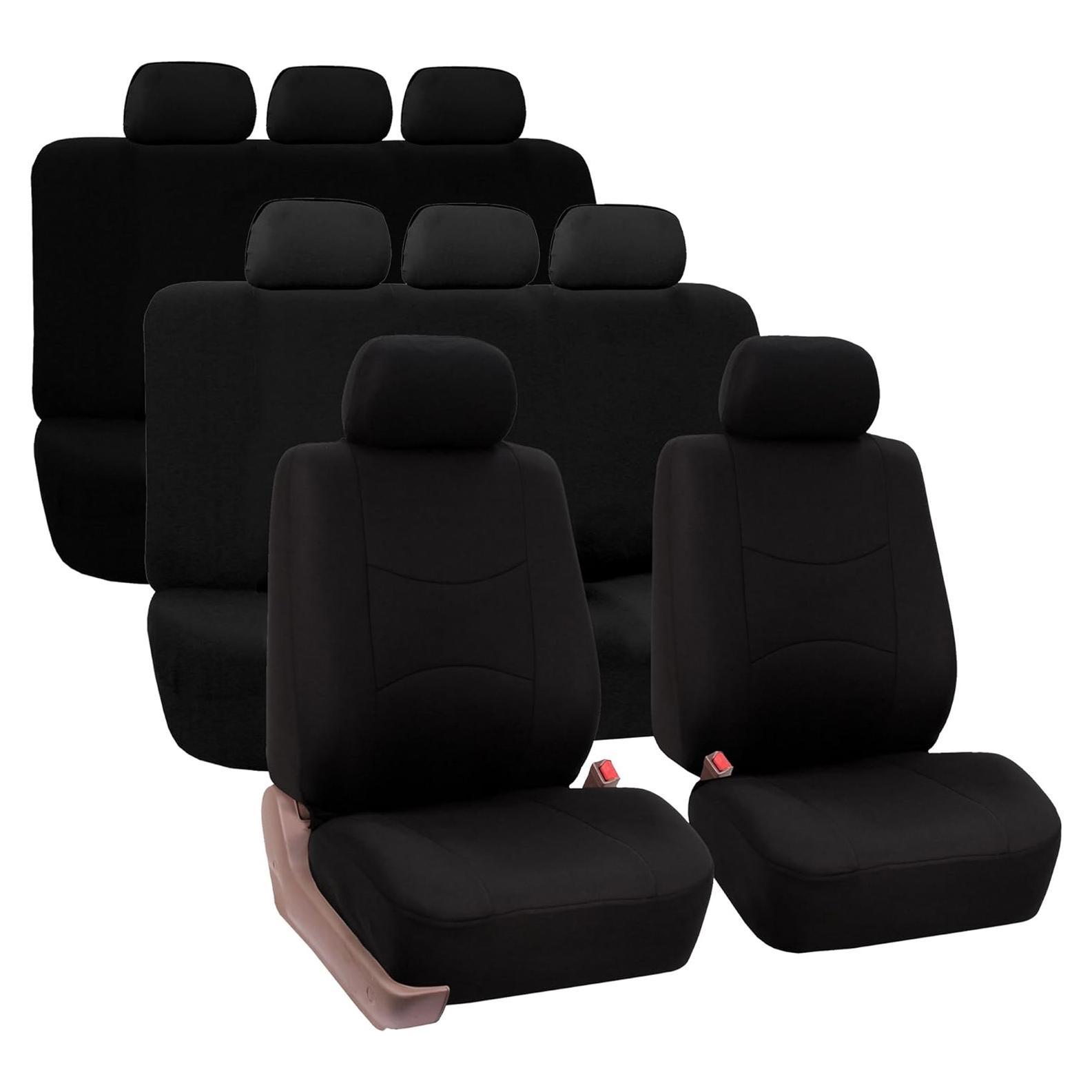 Funda de Asiento de Coche TLH Negra Universal 8 Asientos