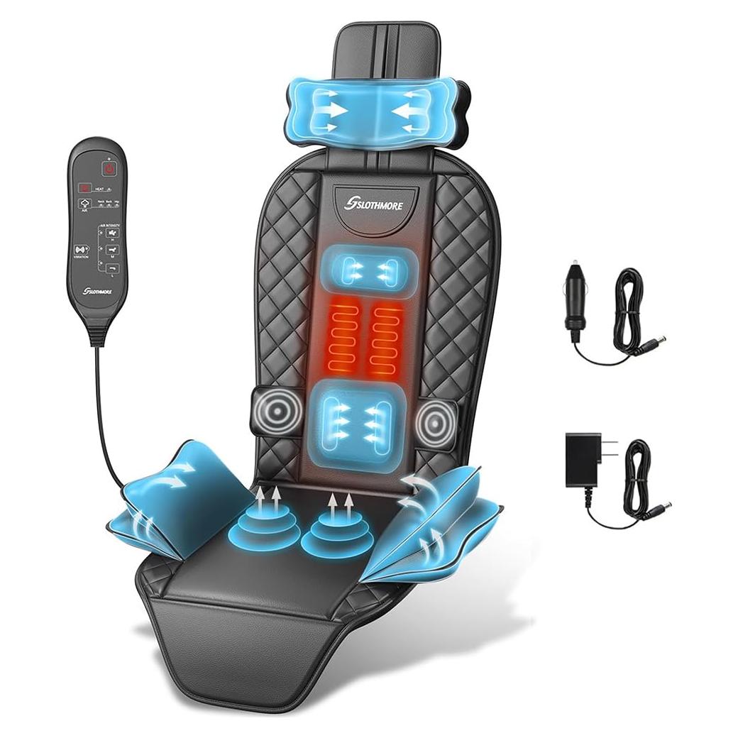 Masajeador de Espalda SLOTHMORE con Calor y Vibración 30x15cm