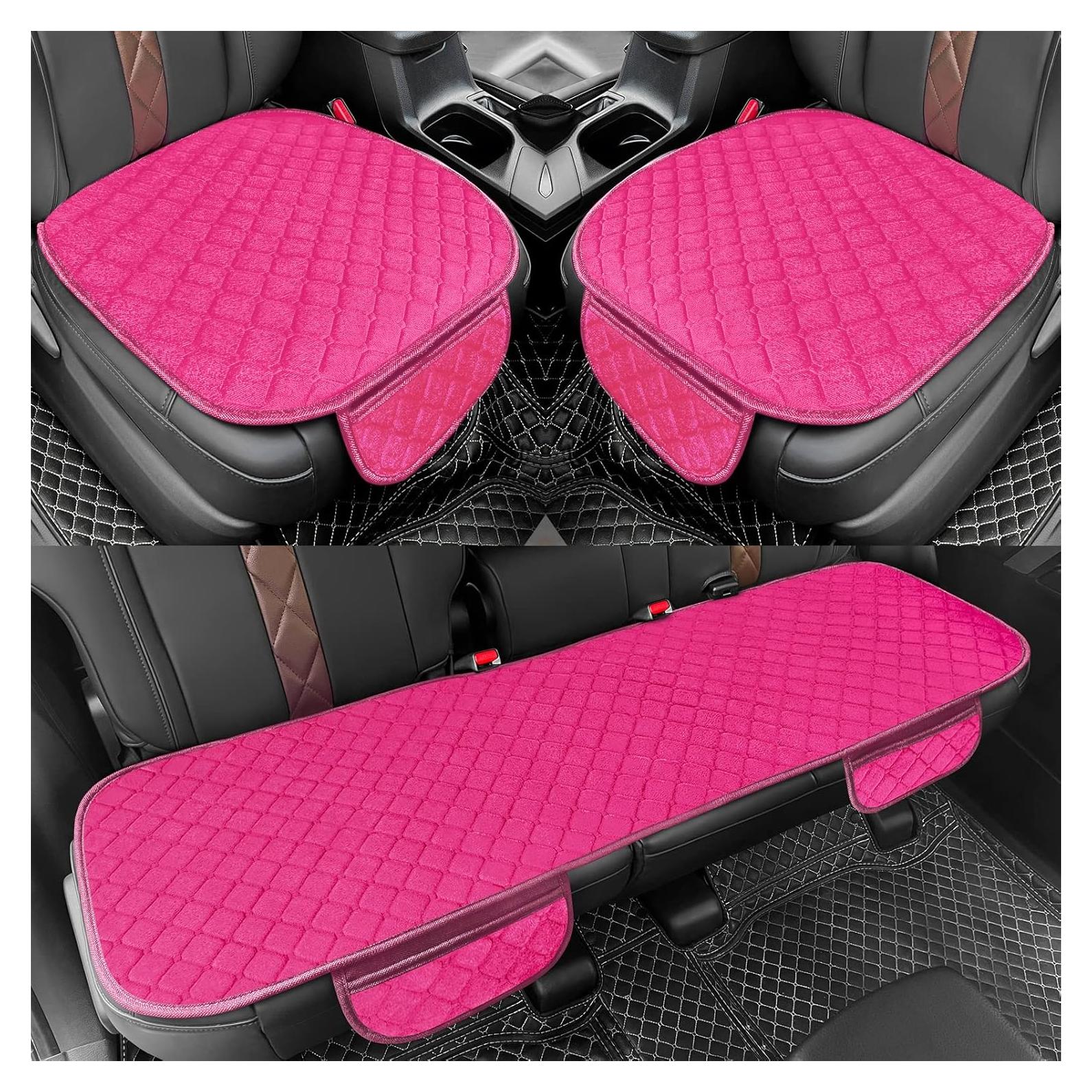 Fundas de Asiento Universales Surpassme Rosa - 2 Delanteras + 1 Trasera