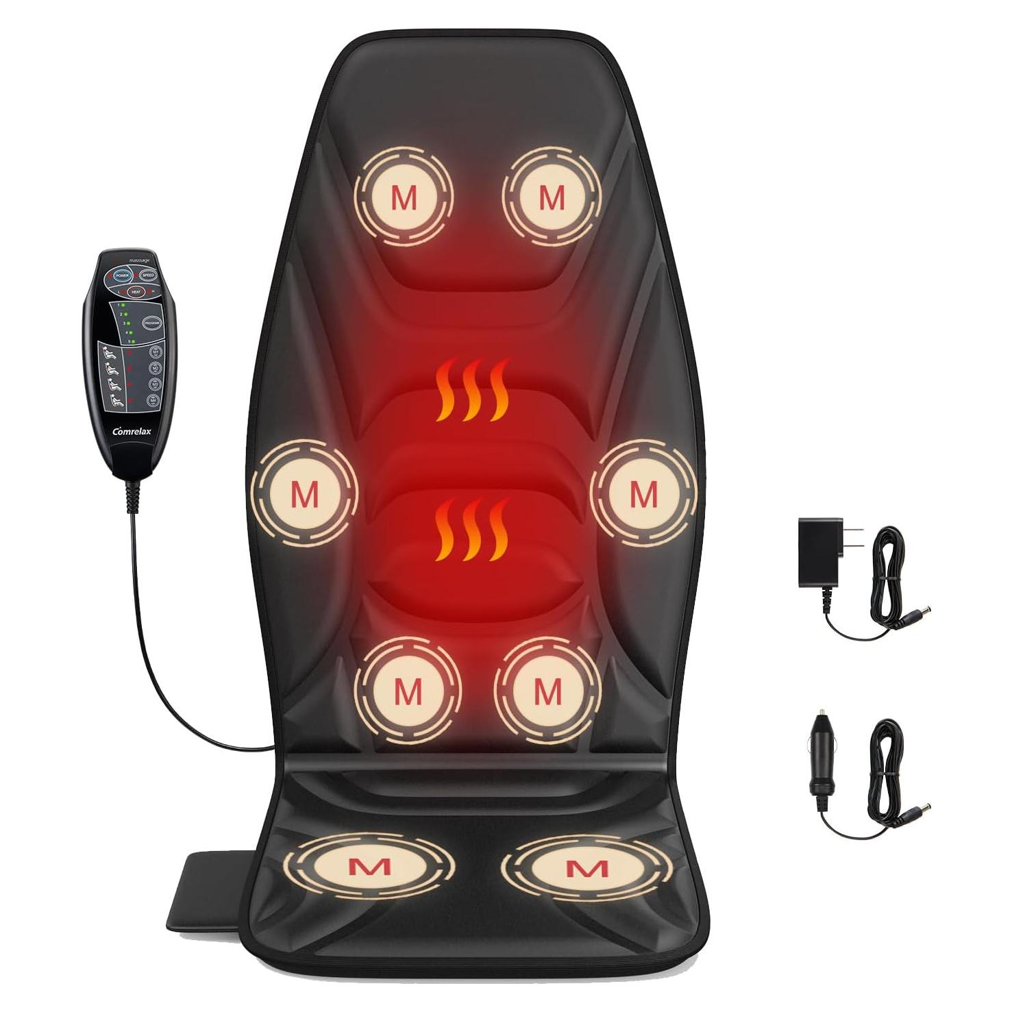 Masajeador de Espalda Comrelax con Calor y 8 Motores - Alivio Muscular