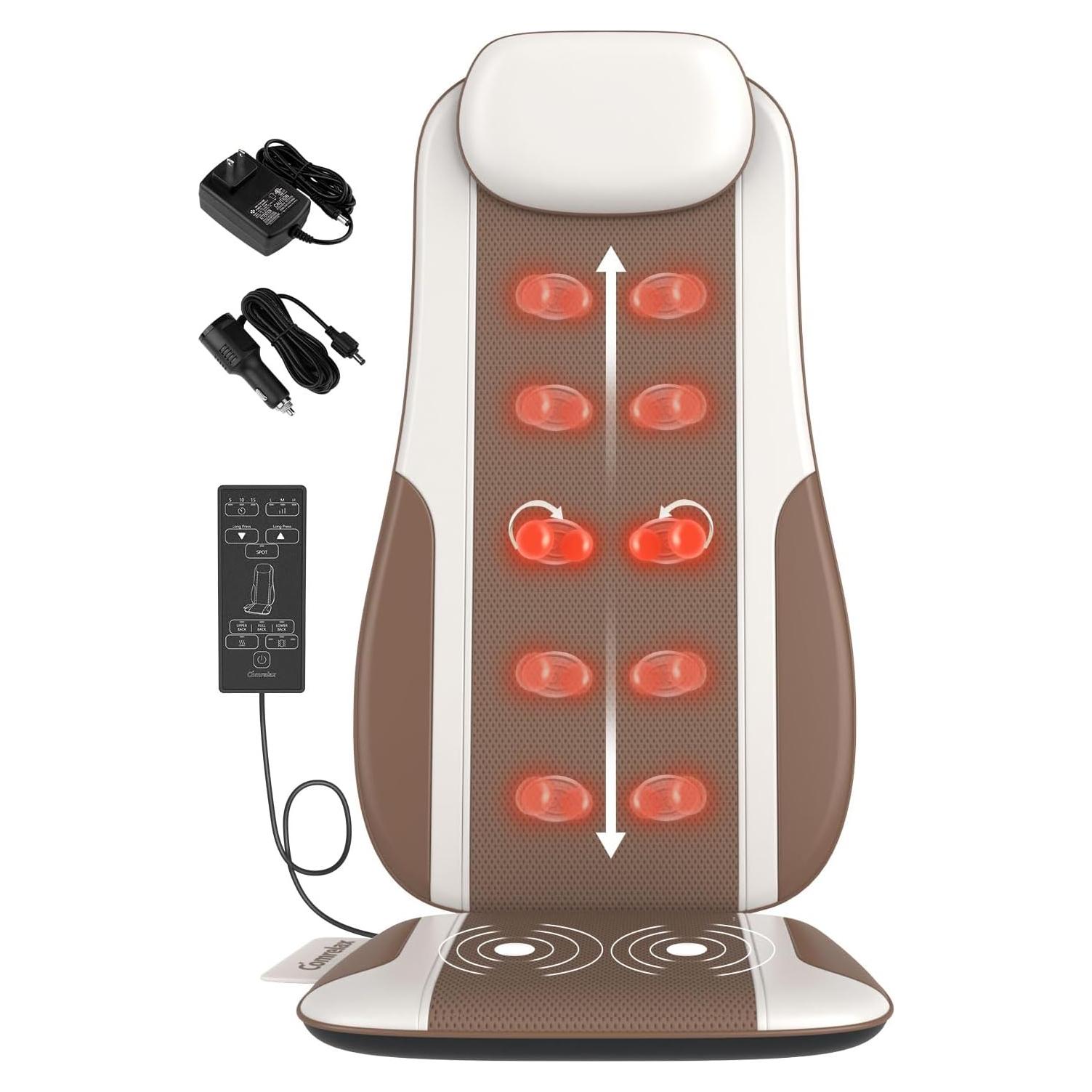 Masajeador de Espalda Shiatsu Comrelax con Calor y Vibración