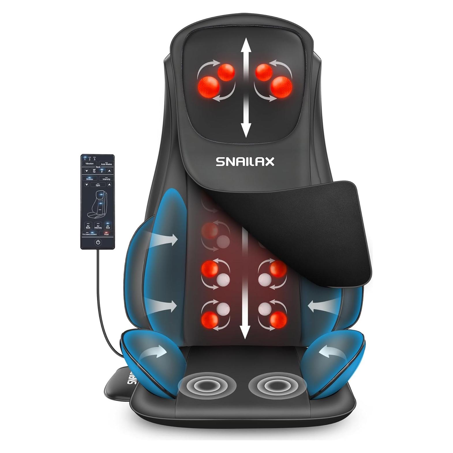 Masajeador Shiatsu Snailax SL-229-N con Calor y Compresión