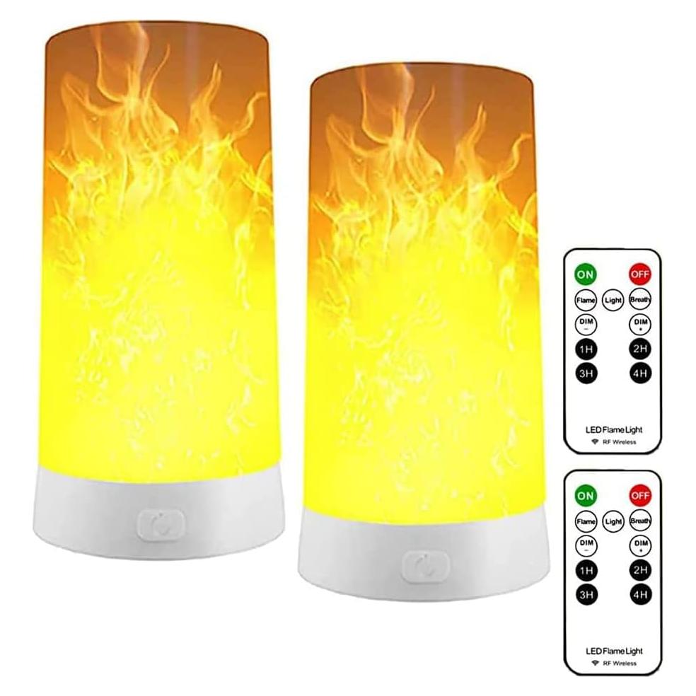 Lámpara LED Efecto Llama Bolanwich, Recargable USB, 4 Modos