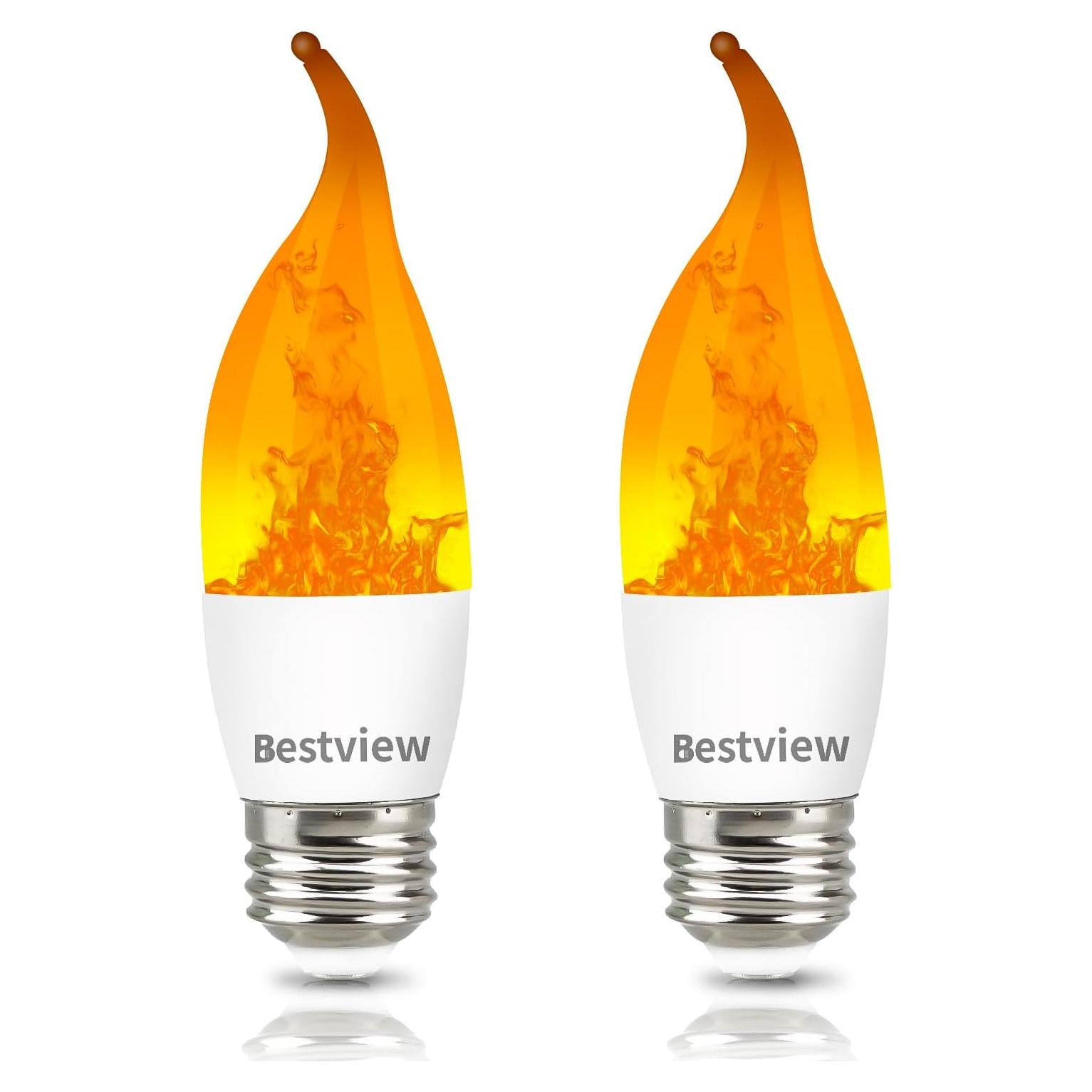 Bombillas LED E26 Bestview Efecto Llama 2 Piezas 13 cm
