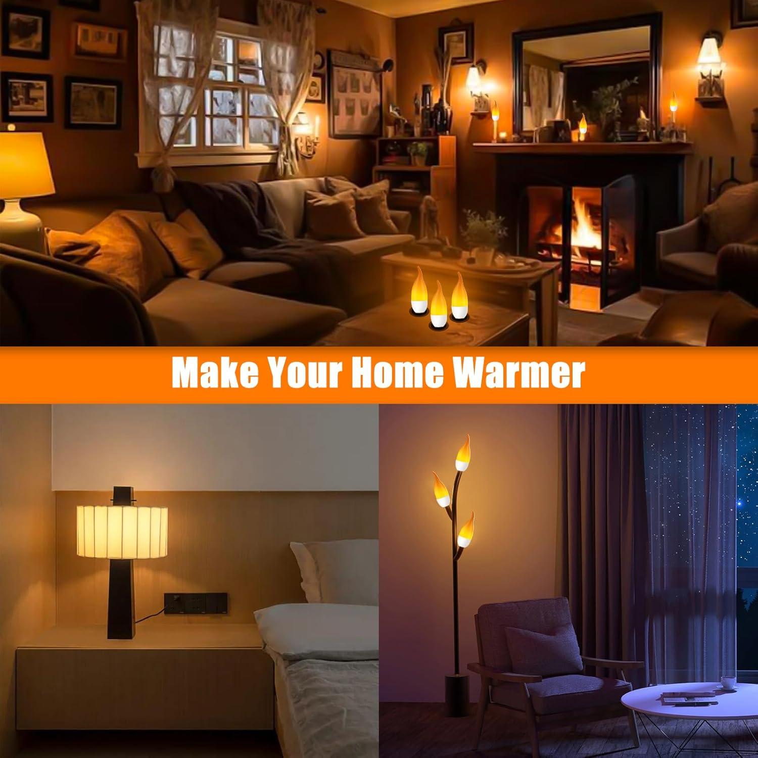 Bombillas LED E26 Bestview Efecto Llama 2 Piezas 13 cm