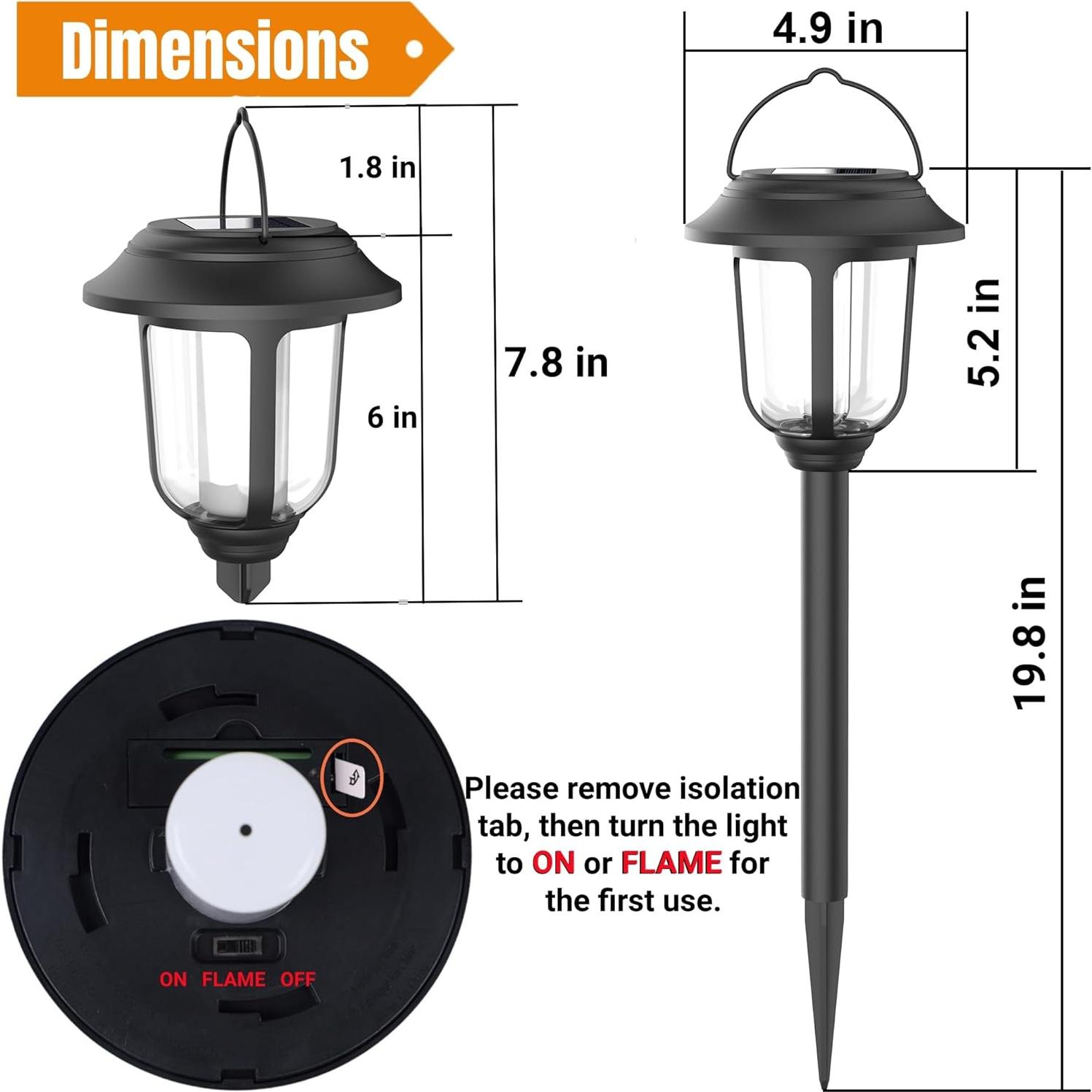 Luces de Llama Solar Dynaming para Jardín - Paquete de 6
