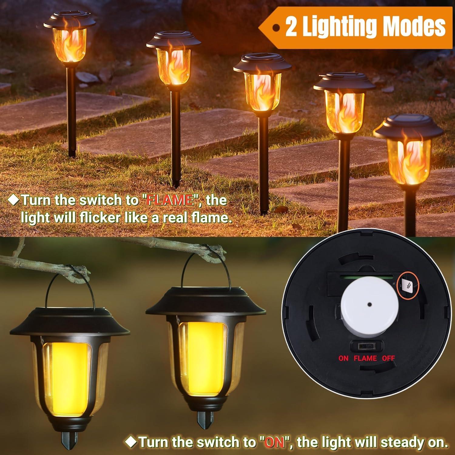 Luces de Llama Solar Dynaming para Jardín - Paquete de 6