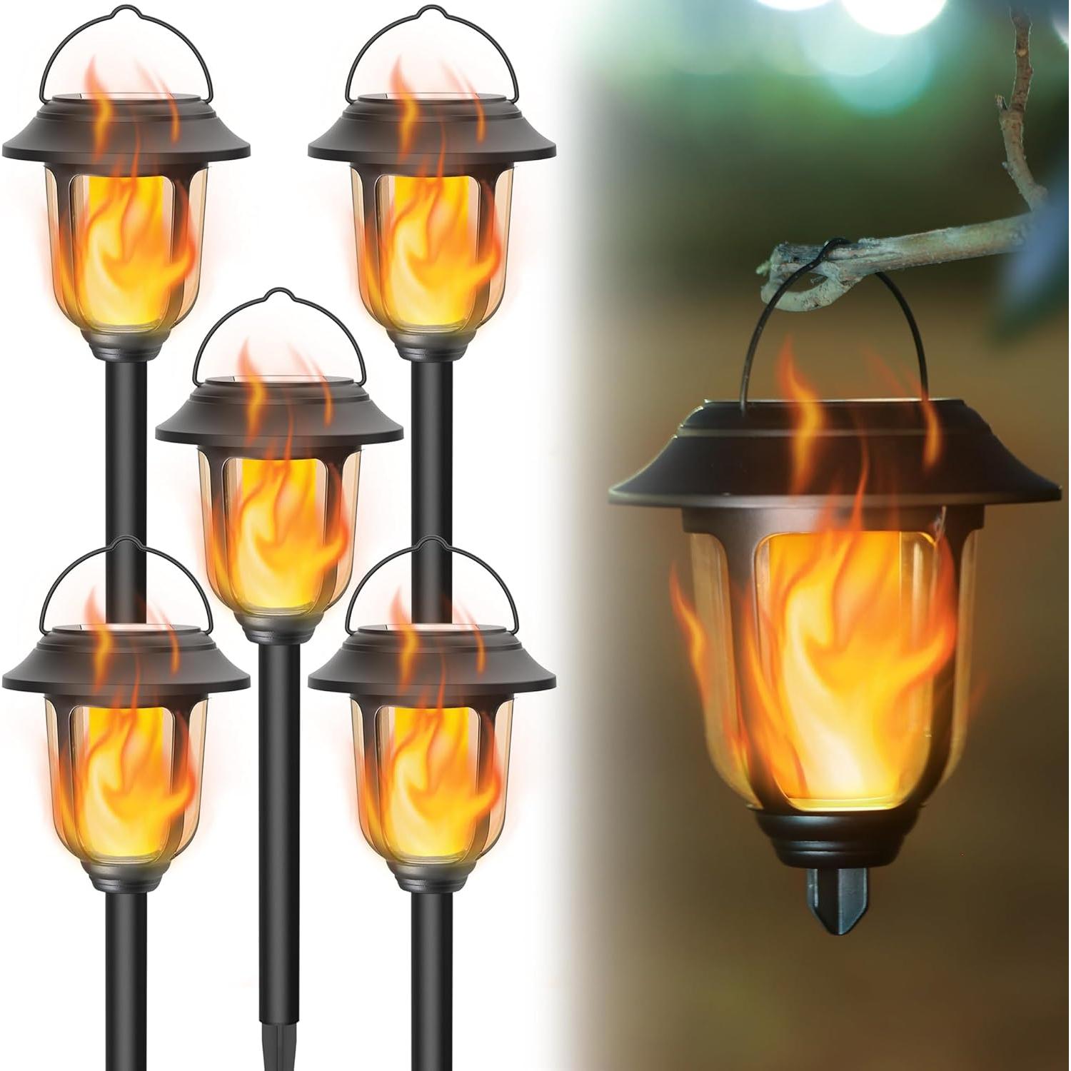 Luces de Llama Solar Dynaming para Jardín - Paquete de 6