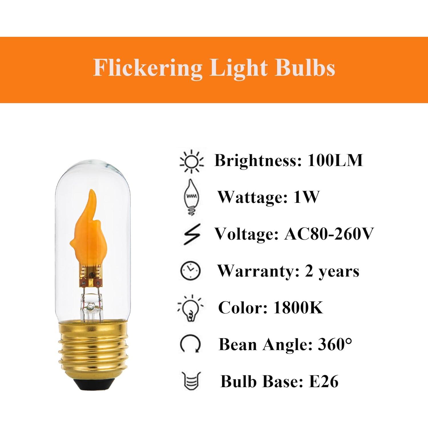 Bombilla LED Parpadeante E26 SHUWDKAR 2 Unidades 10W
