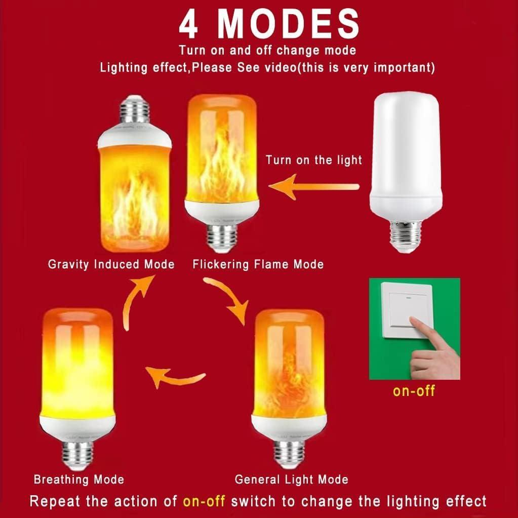Bombilla LED E26 efecto llama Texsens 3-8W 1800-2000K