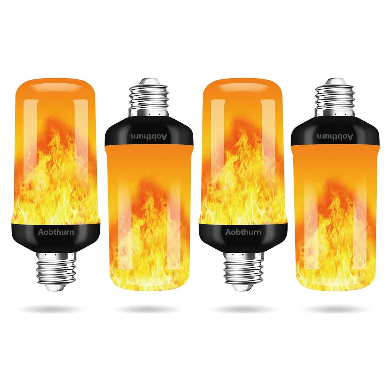 Bombillas LED E26 de Llama Simulada 3W - 4 Paquete